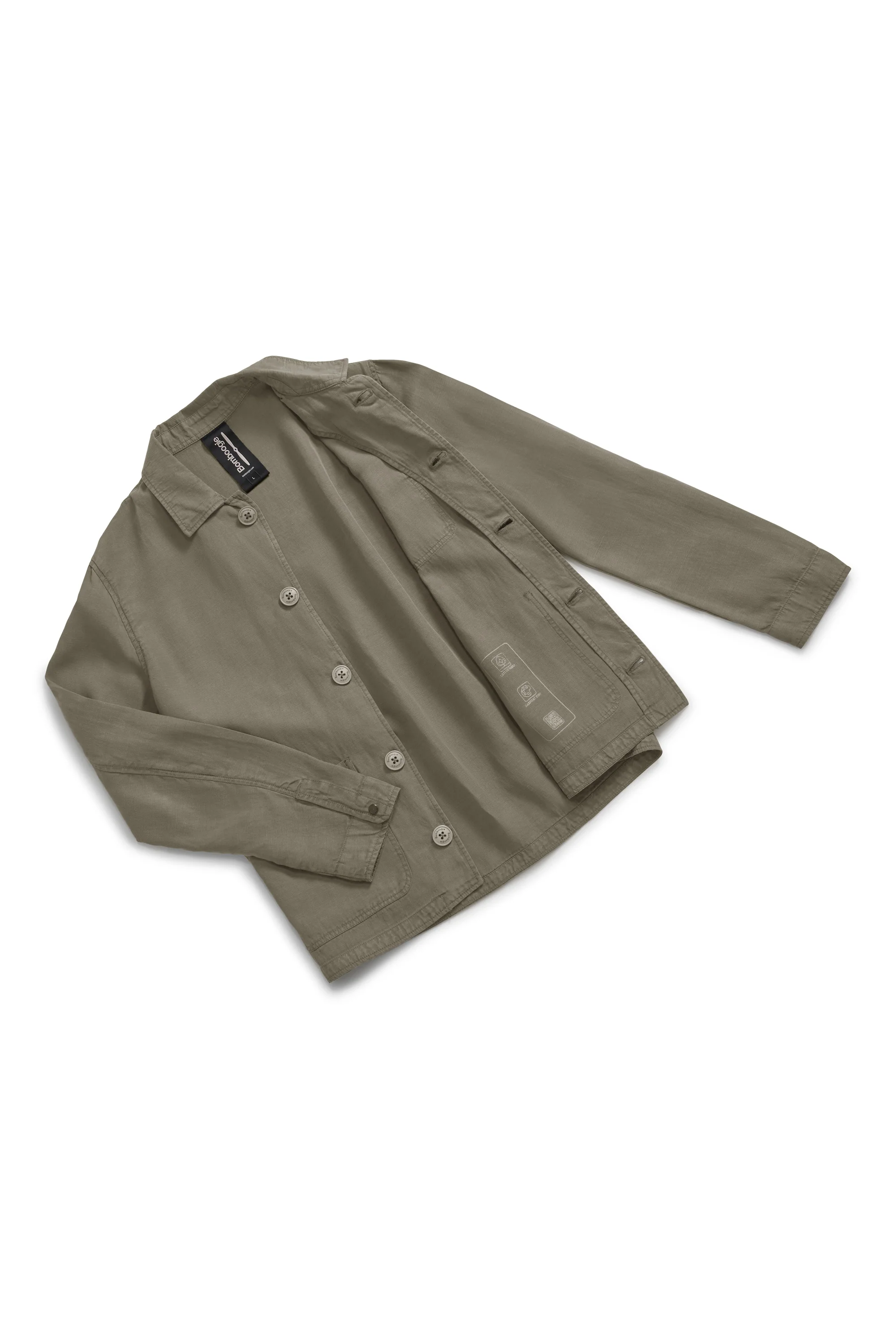 Giacca sfoderata in tencel con colletto - Image 12
