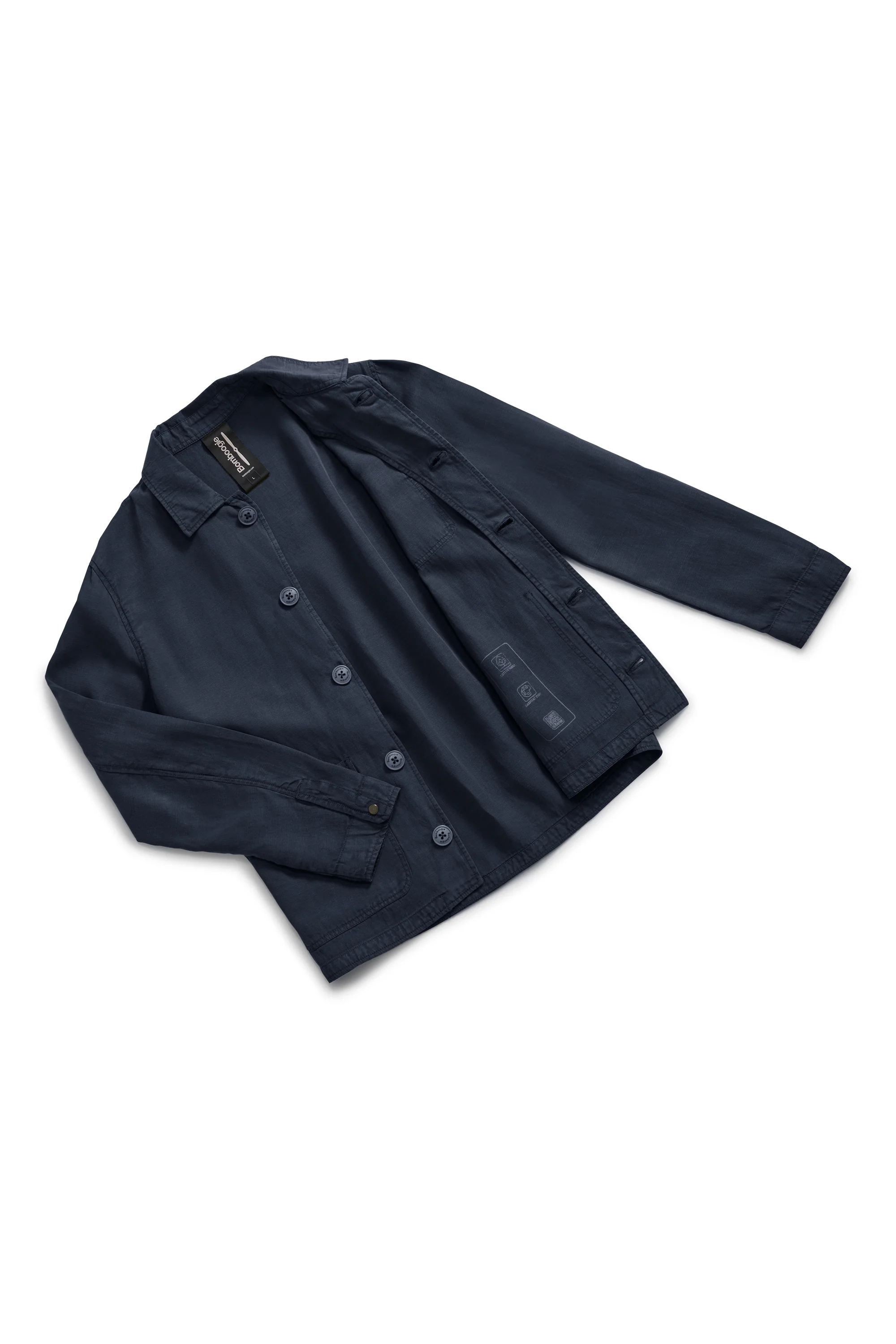 Giacca sfoderata in tencel con colletto - Image 4