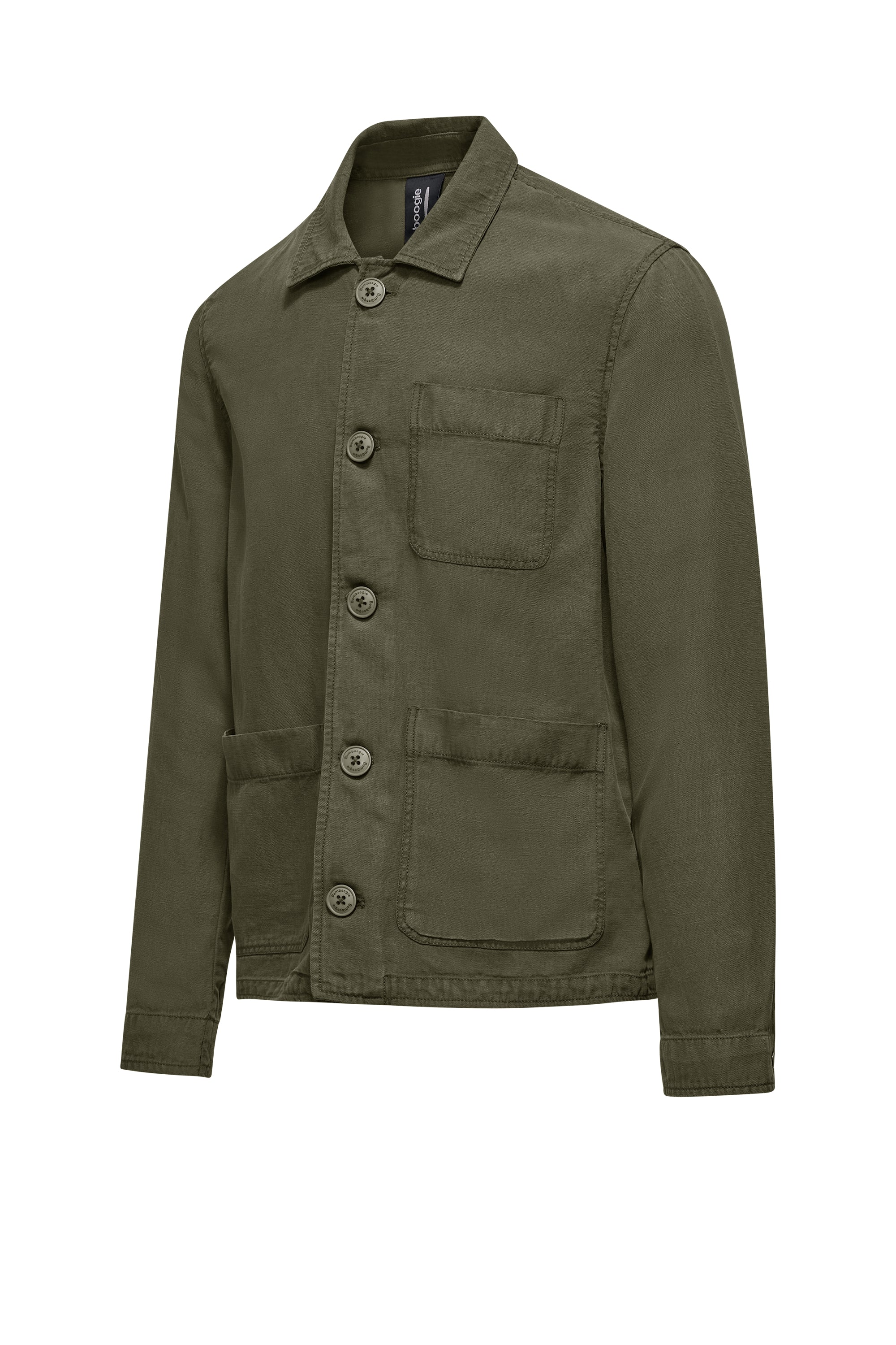 Giacca sfoderata in tencel con colletto - Image 6