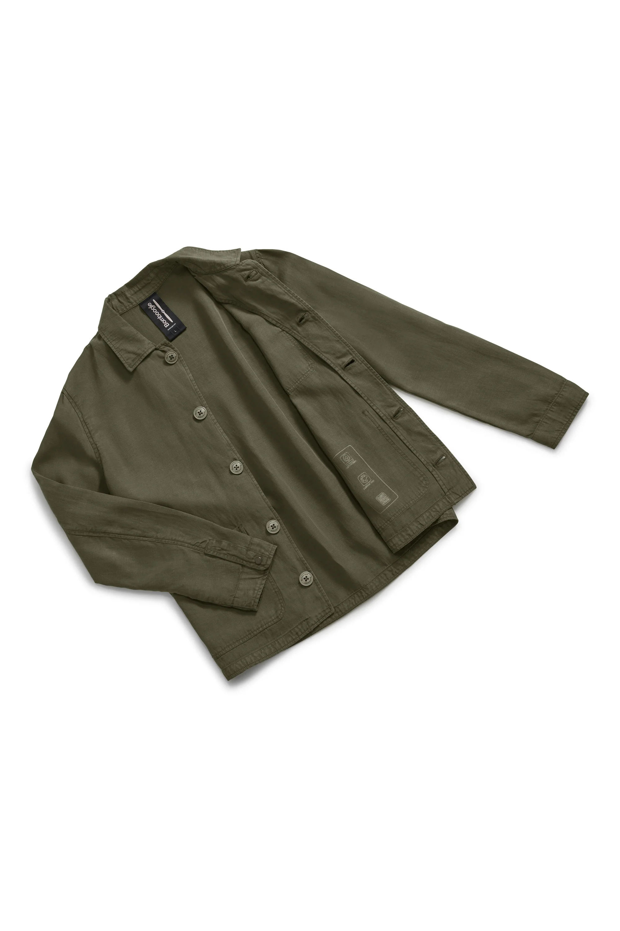 Giacca sfoderata in tencel con colletto - Image 8