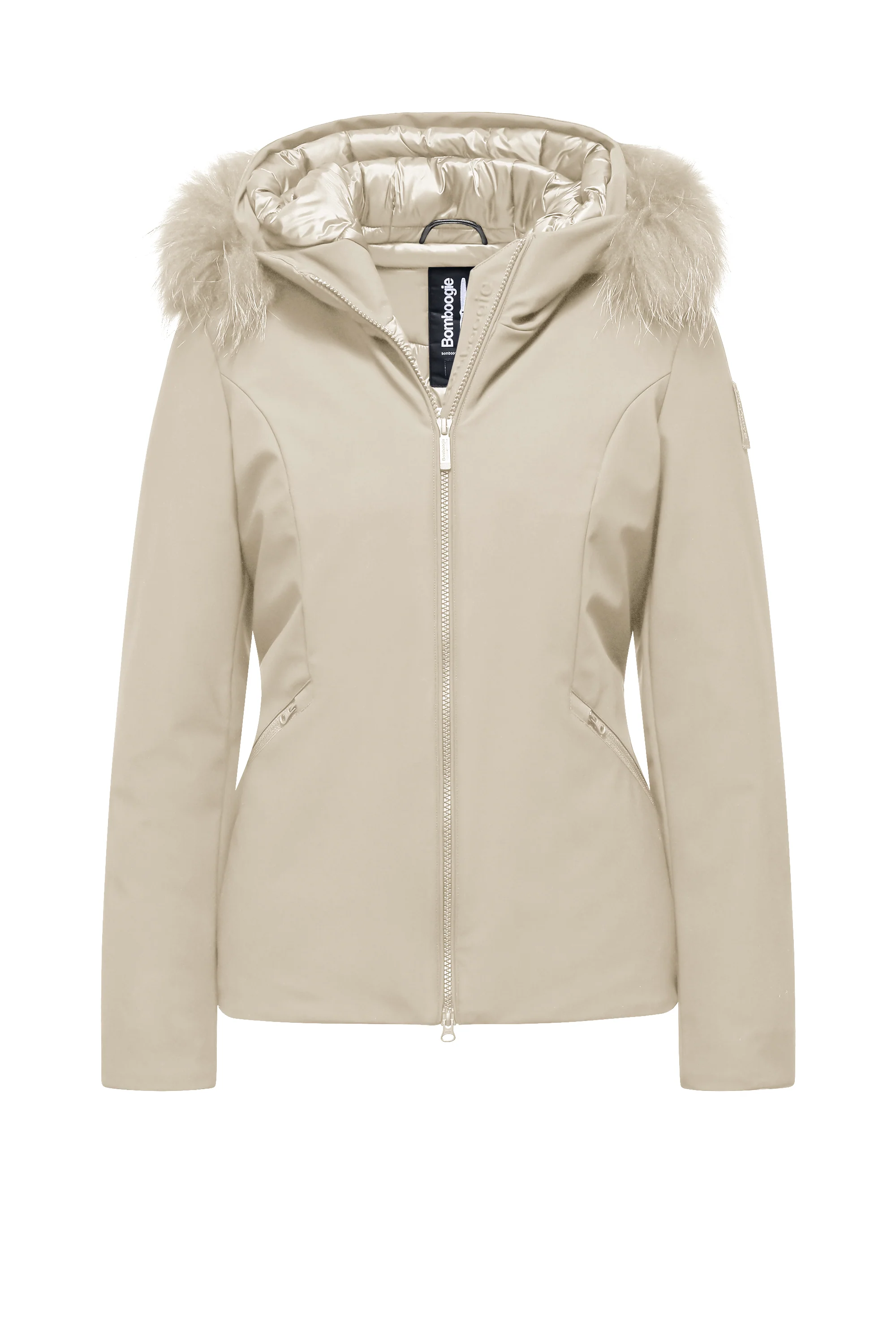 Giacca slim imbottita con pelliccia staccabile - Image 11