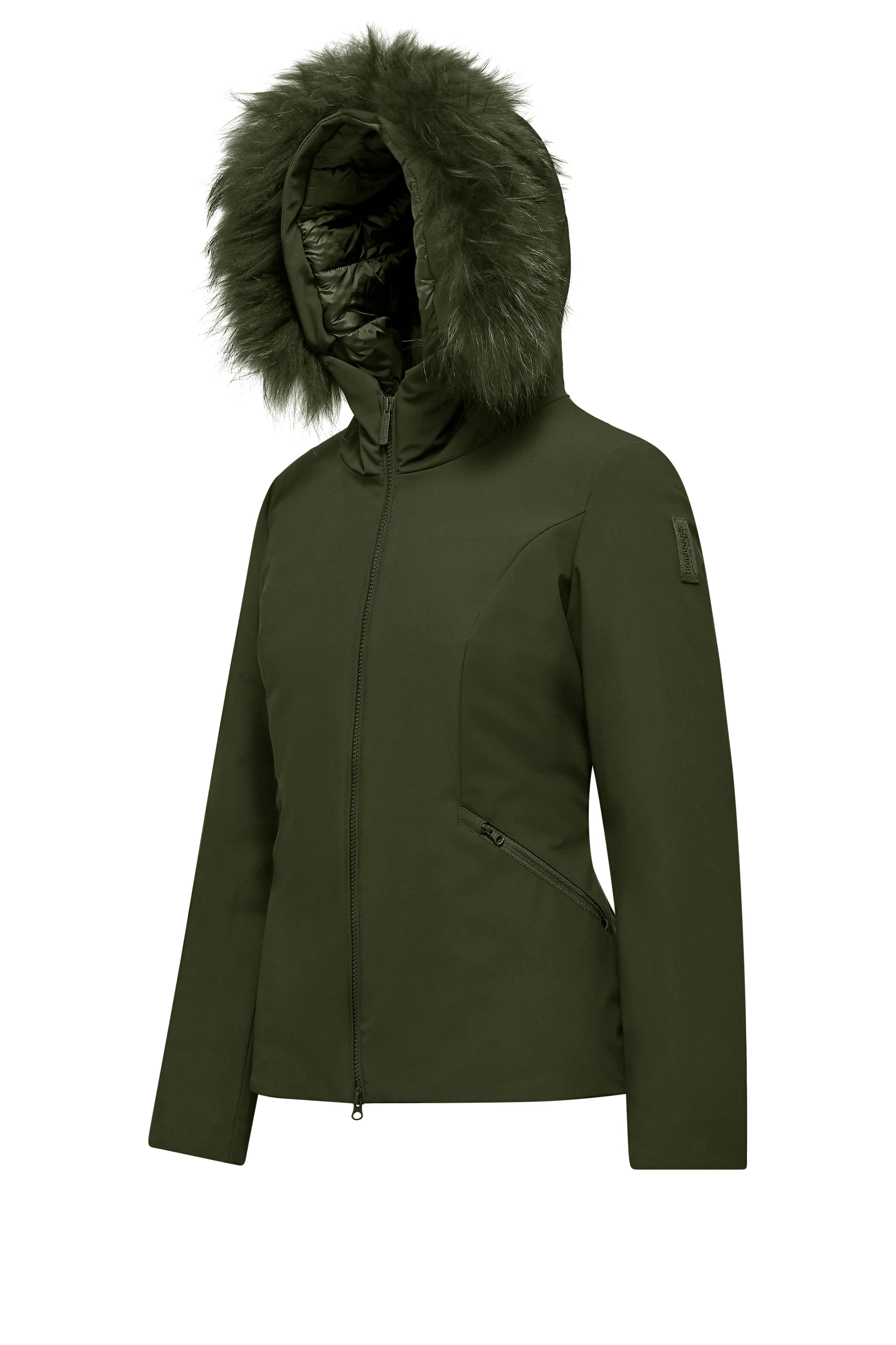 Giacca slim imbottita con pelliccia staccabile - Image 27
