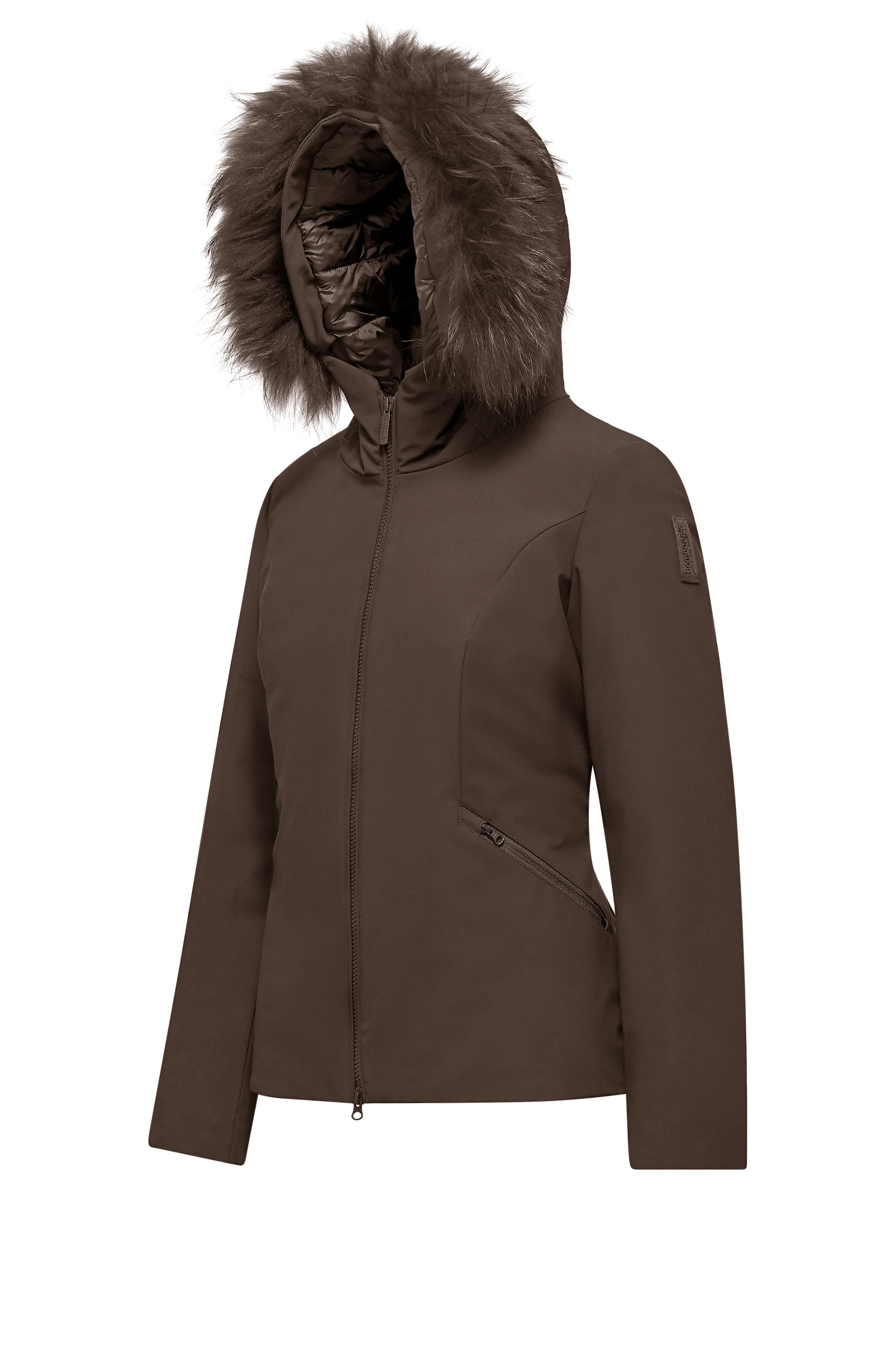 Giacca slim imbottita con pelliccia staccabile - Image 7