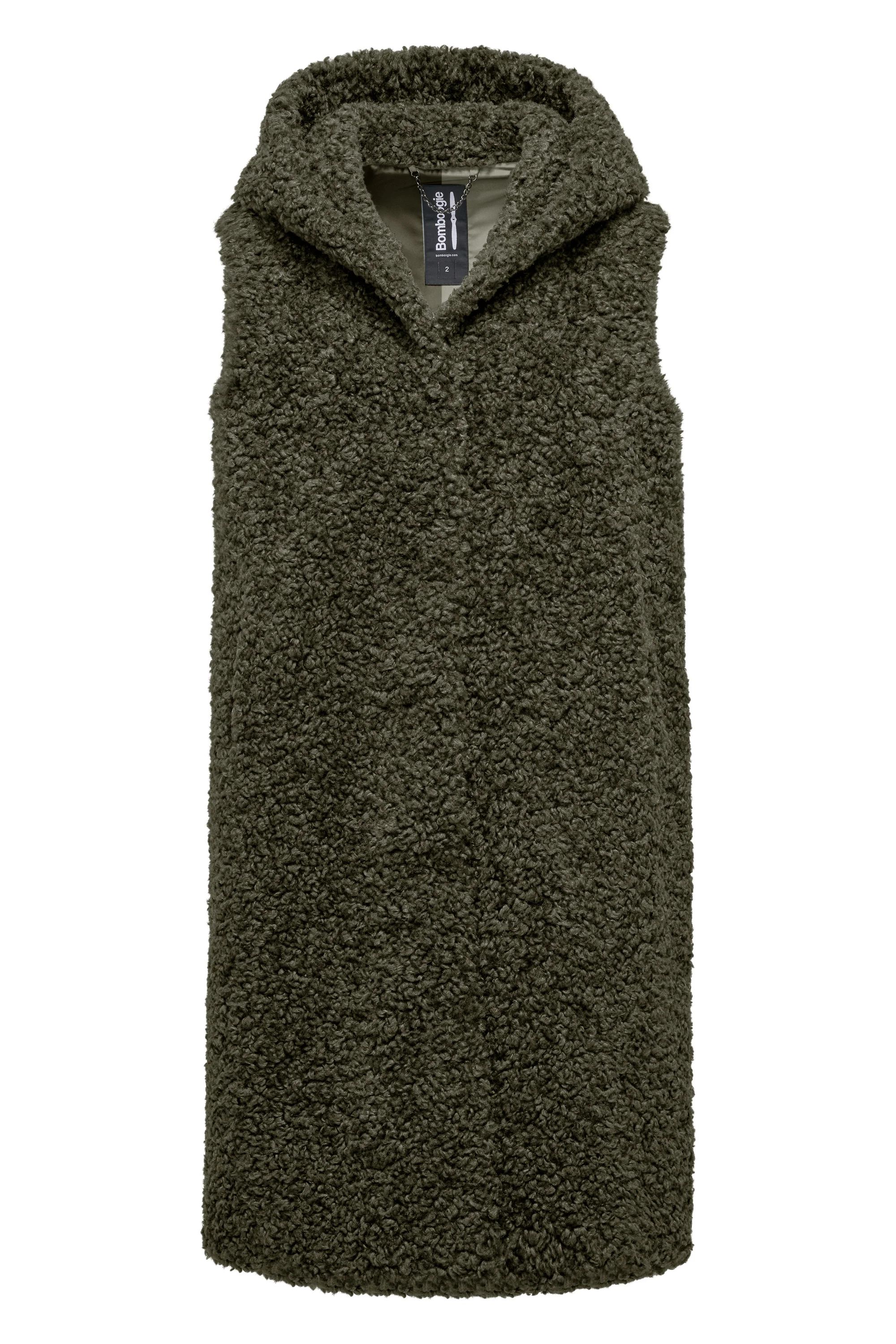Gilet lungo da donna in pelliccetta sintetica effetto agnellino - Image 17