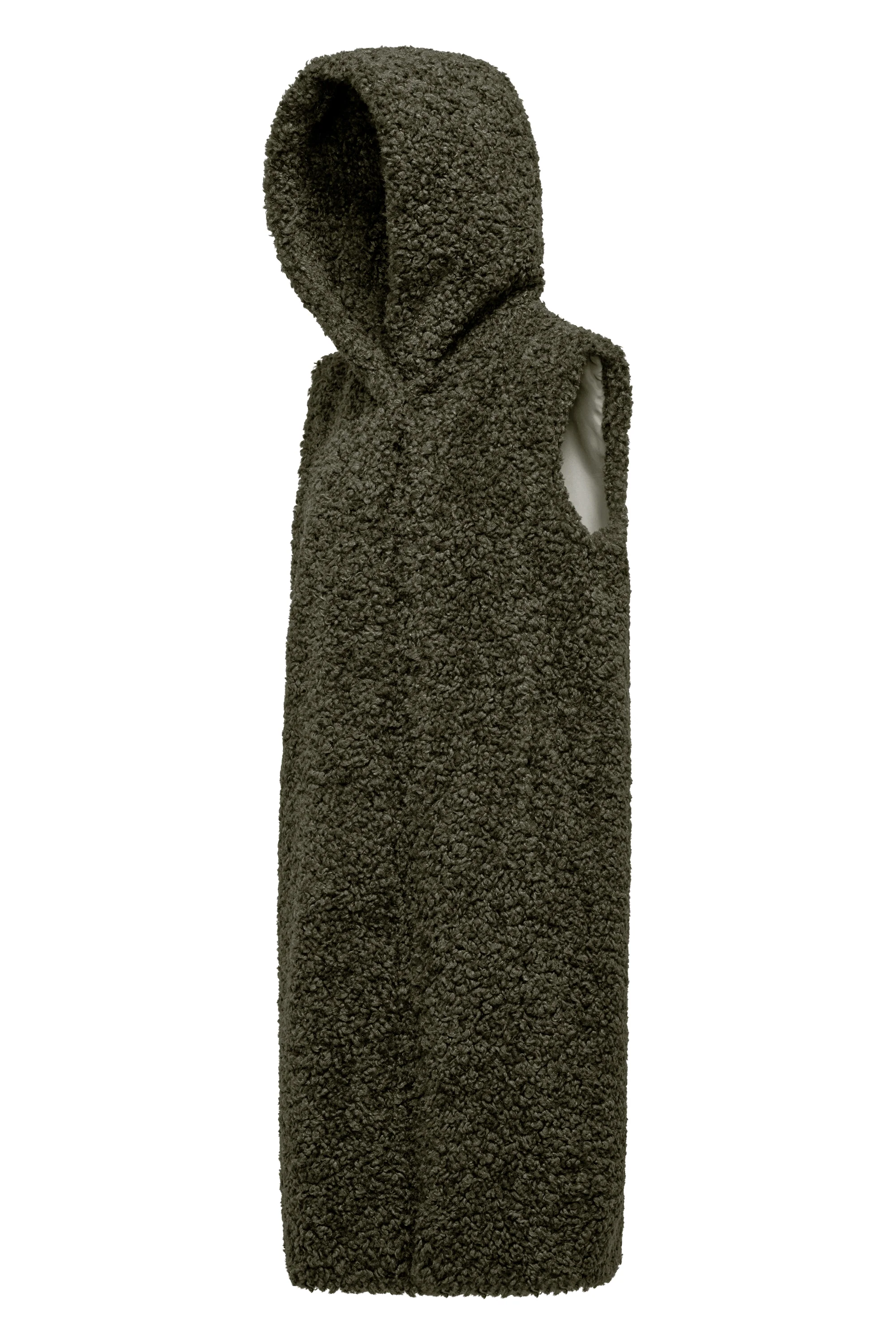 Gilet lungo da donna in pelliccetta sintetica effetto agnellino - Image 18