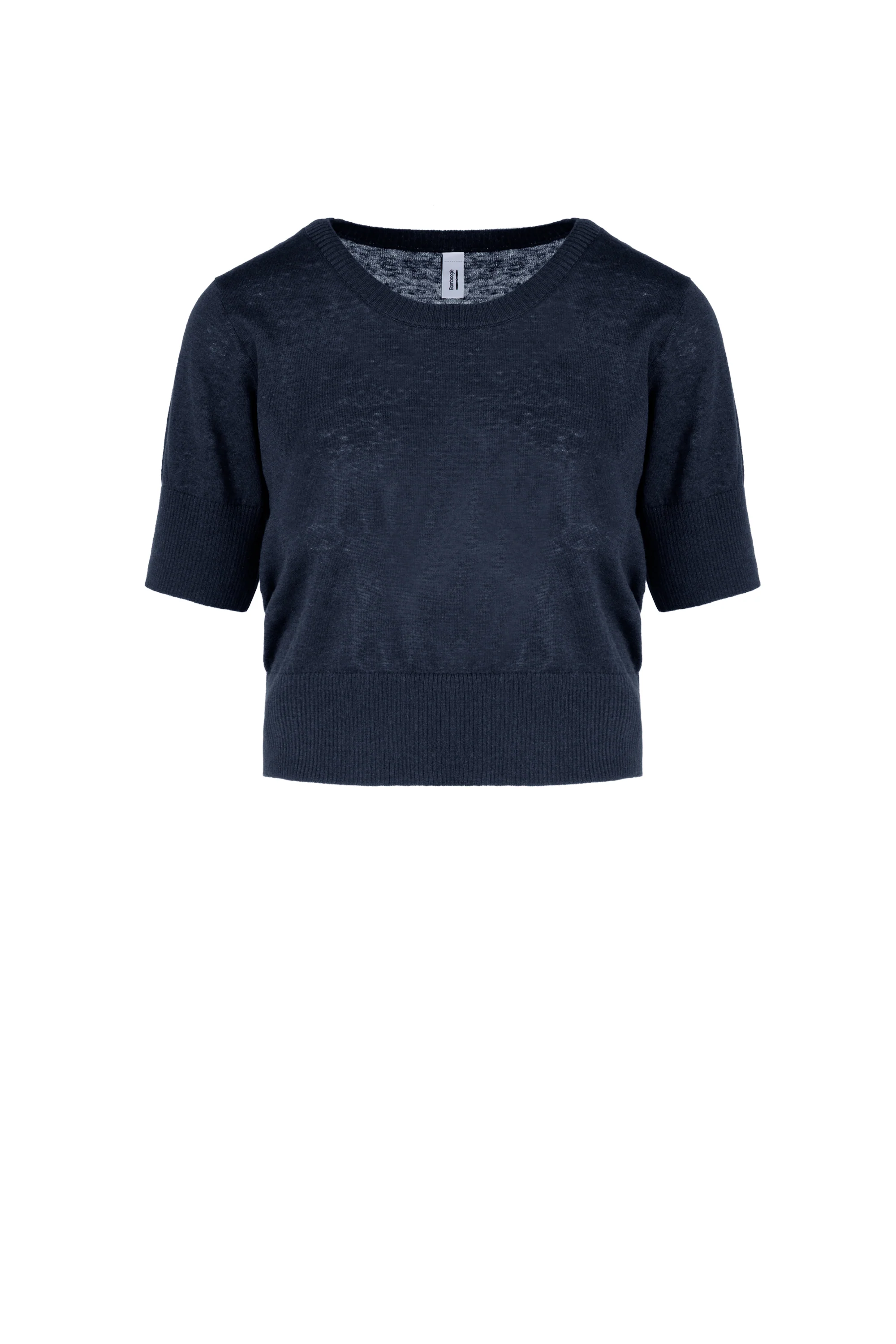 Maglia a maniche corte in lino e cotone - Image 3