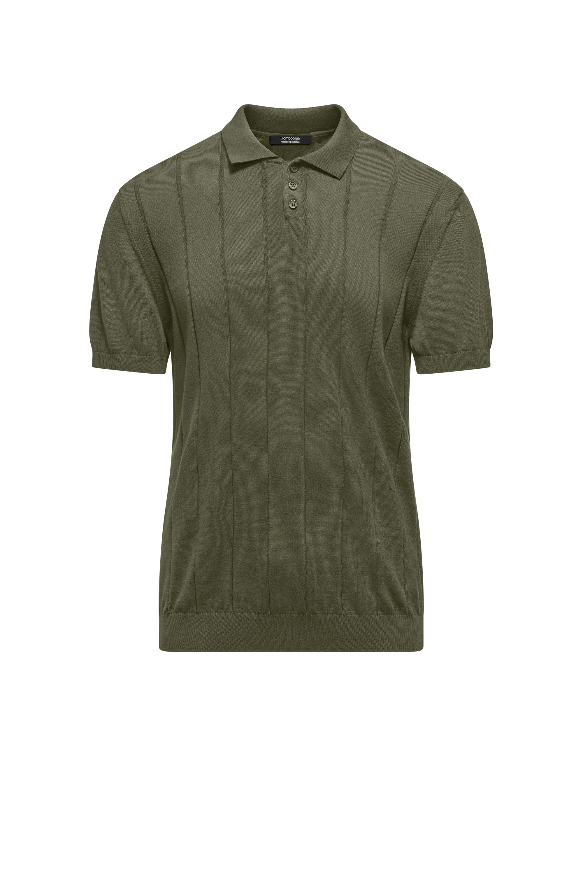 Maglia con colletto in cotone a coste larghe - Image 17