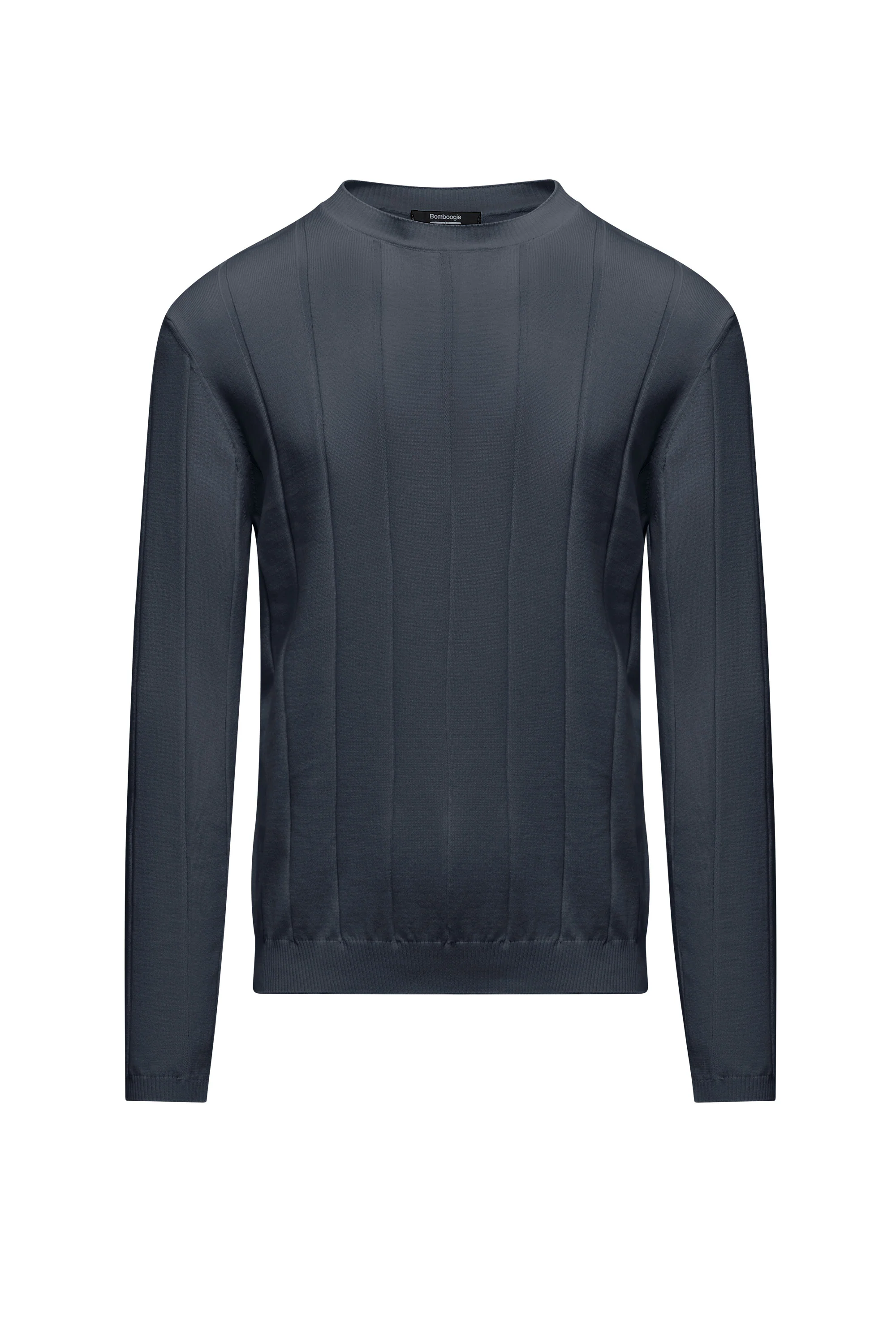Maglia girocollo in cotone a coste larghe - Image 15