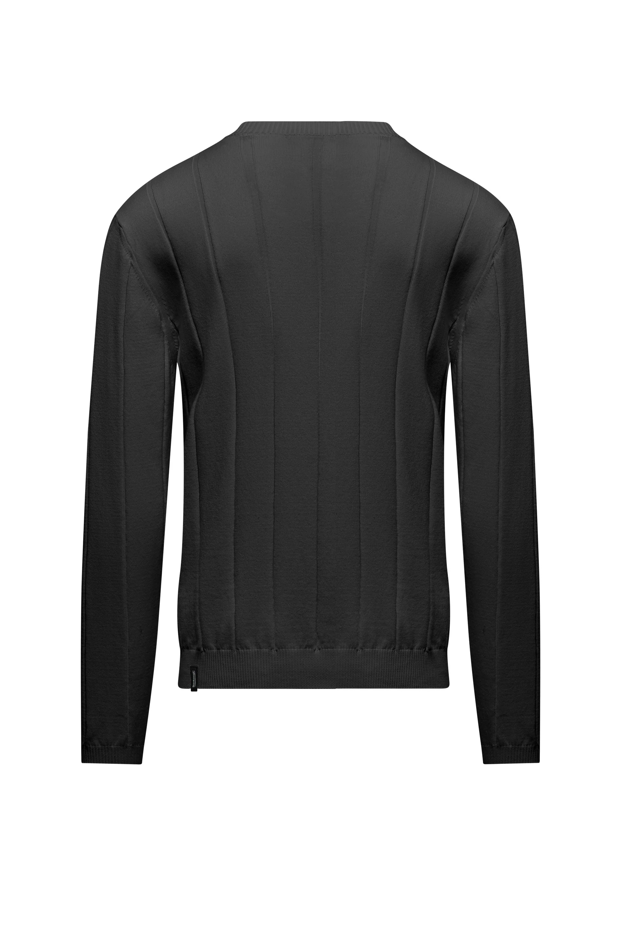 Maglia girocollo in cotone a coste larghe - Image 4