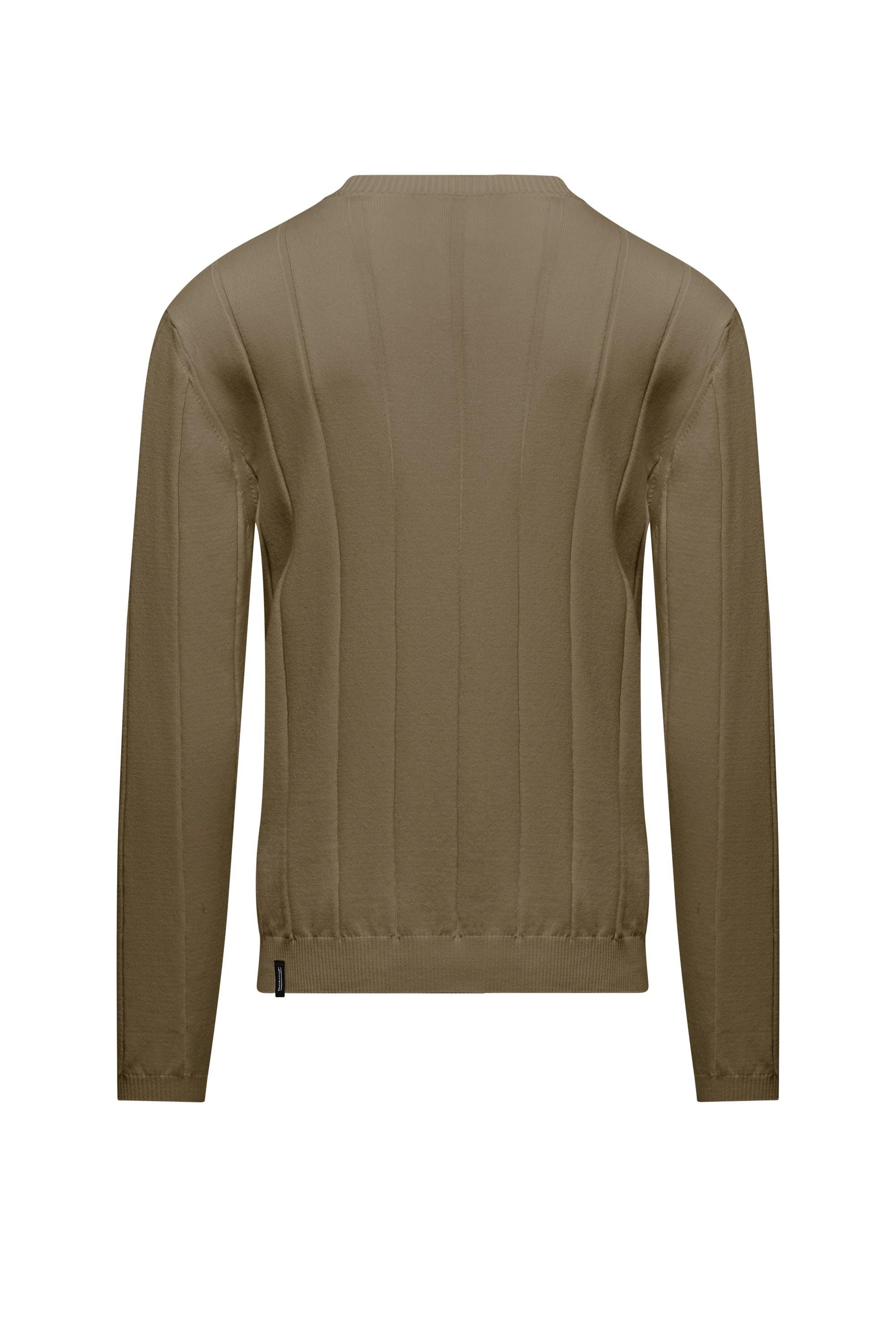 Maglia girocollo in cotone a coste larghe - Image 6