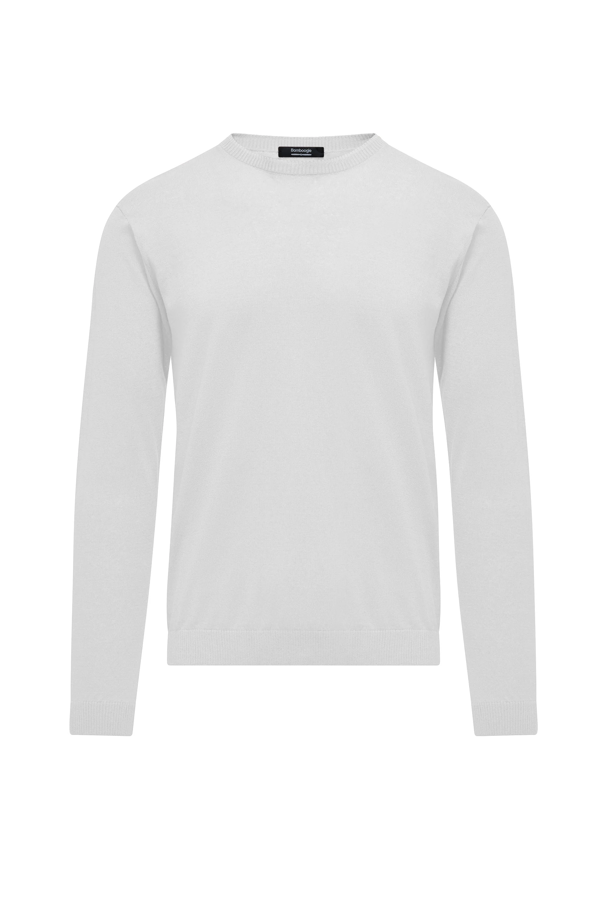 Maglia girocollo in lino e cotone