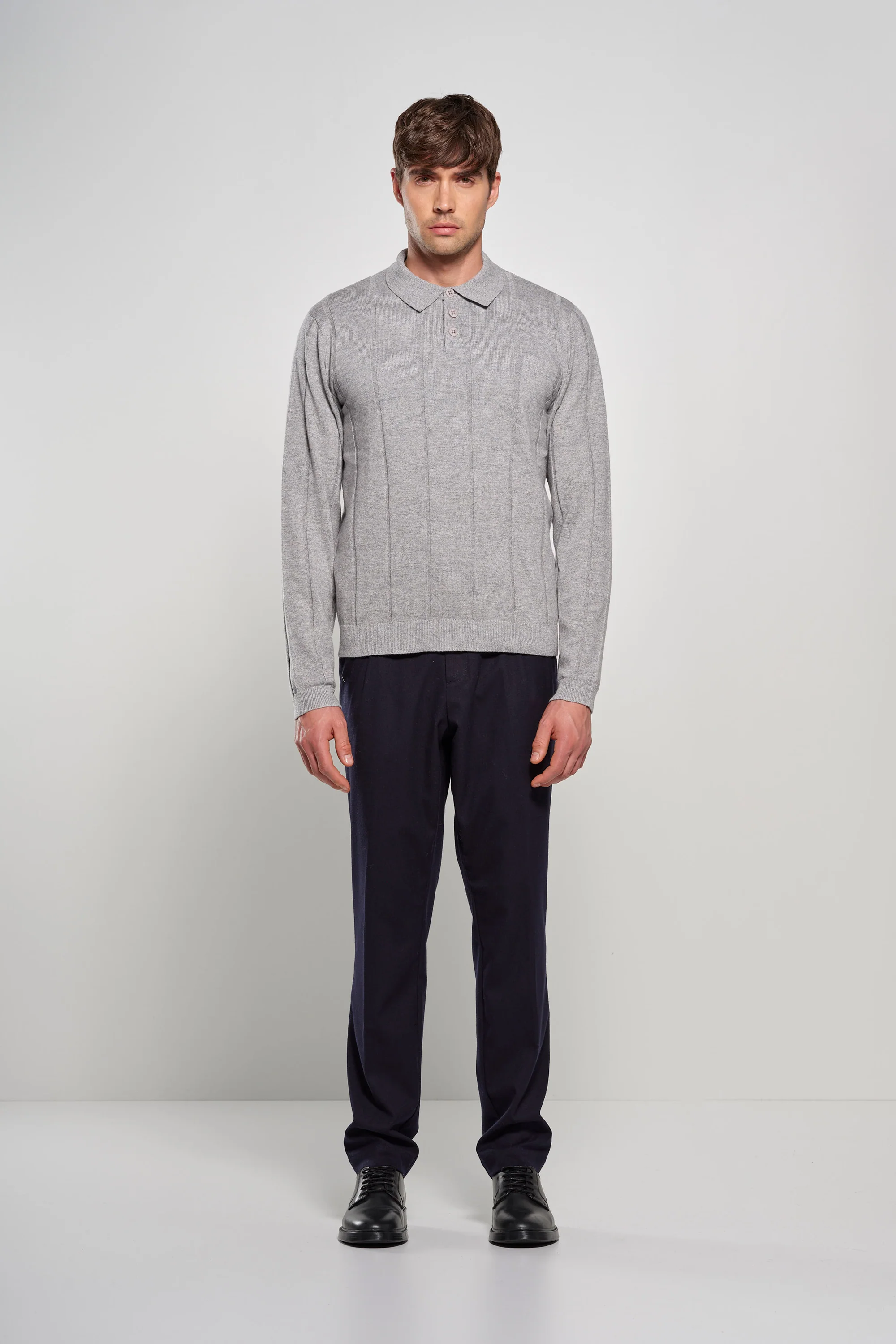 Maglione con colletto in lana e cashmere - Image 3