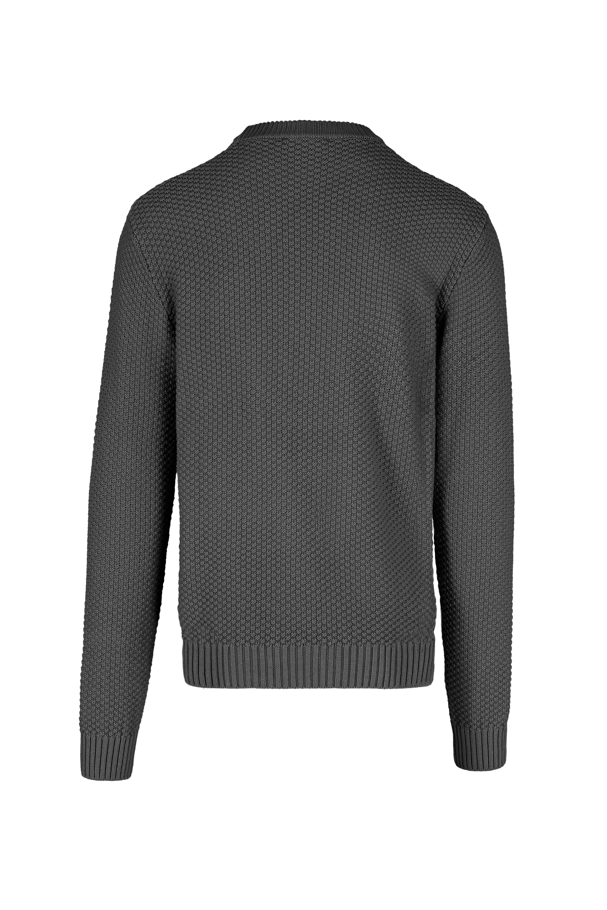 Maglione girocollo in misto cotone punto basket - Image 11