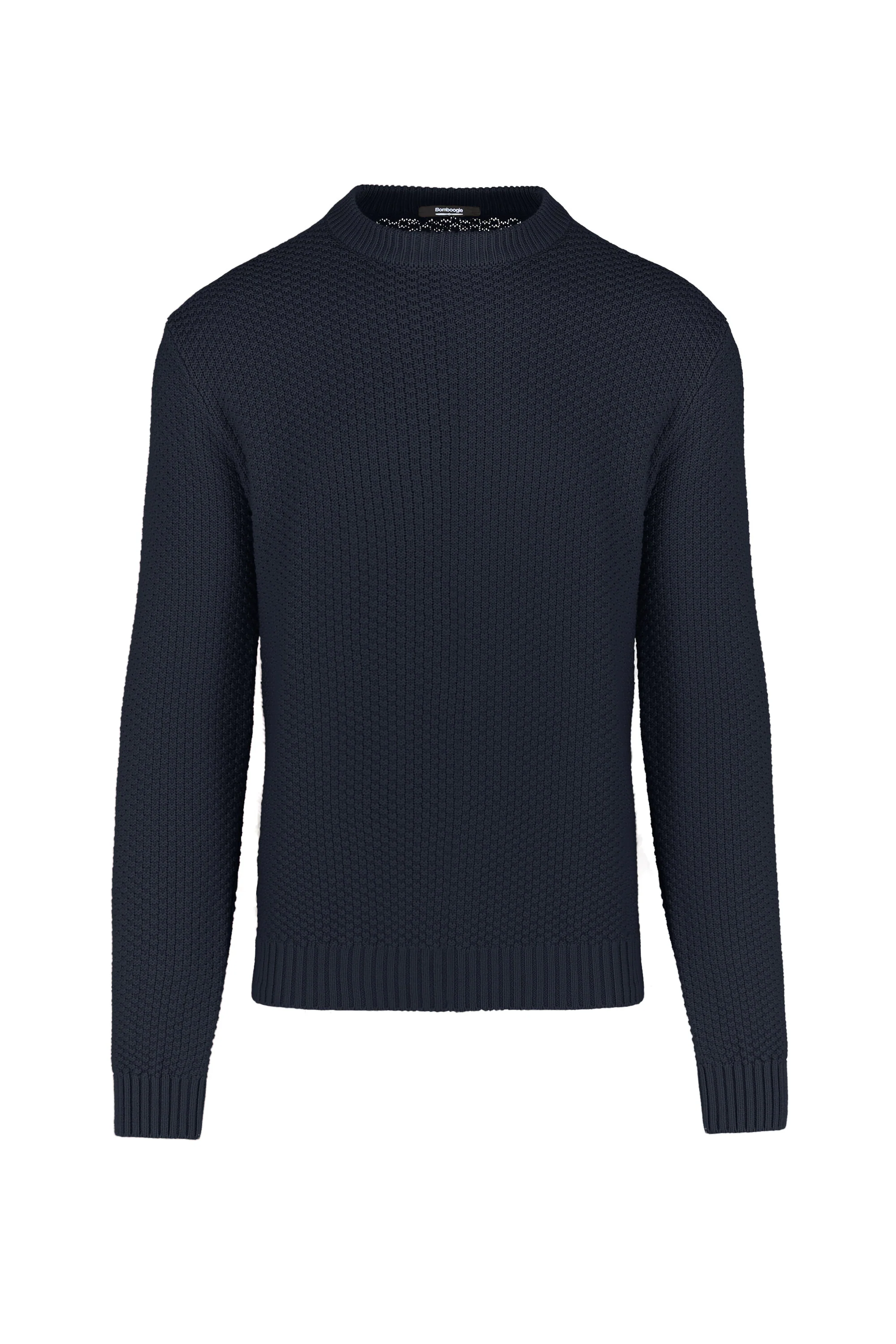 Maglione girocollo in misto cotone punto basket - Image 16