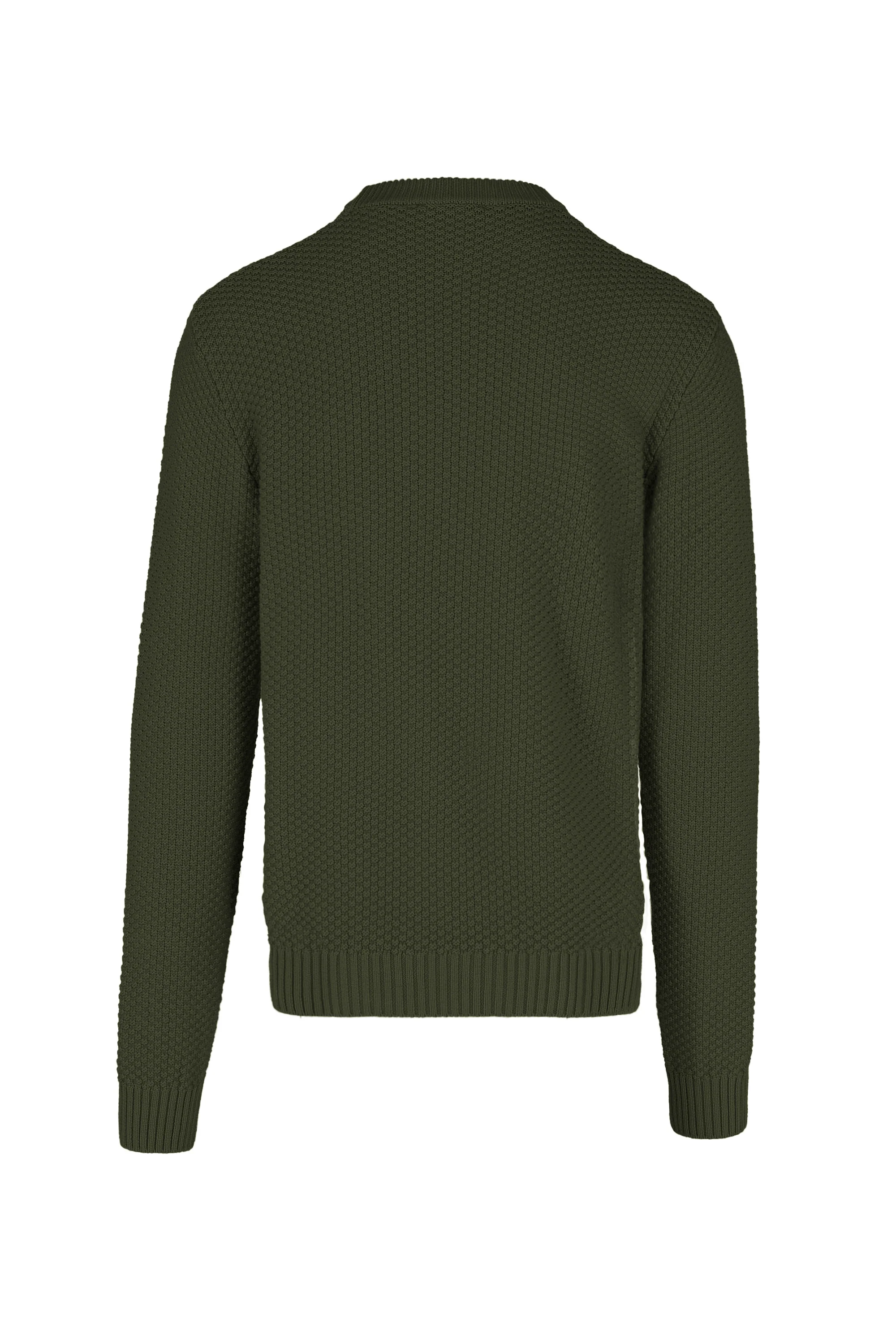 Maglione girocollo in misto cotone punto basket - Image 20