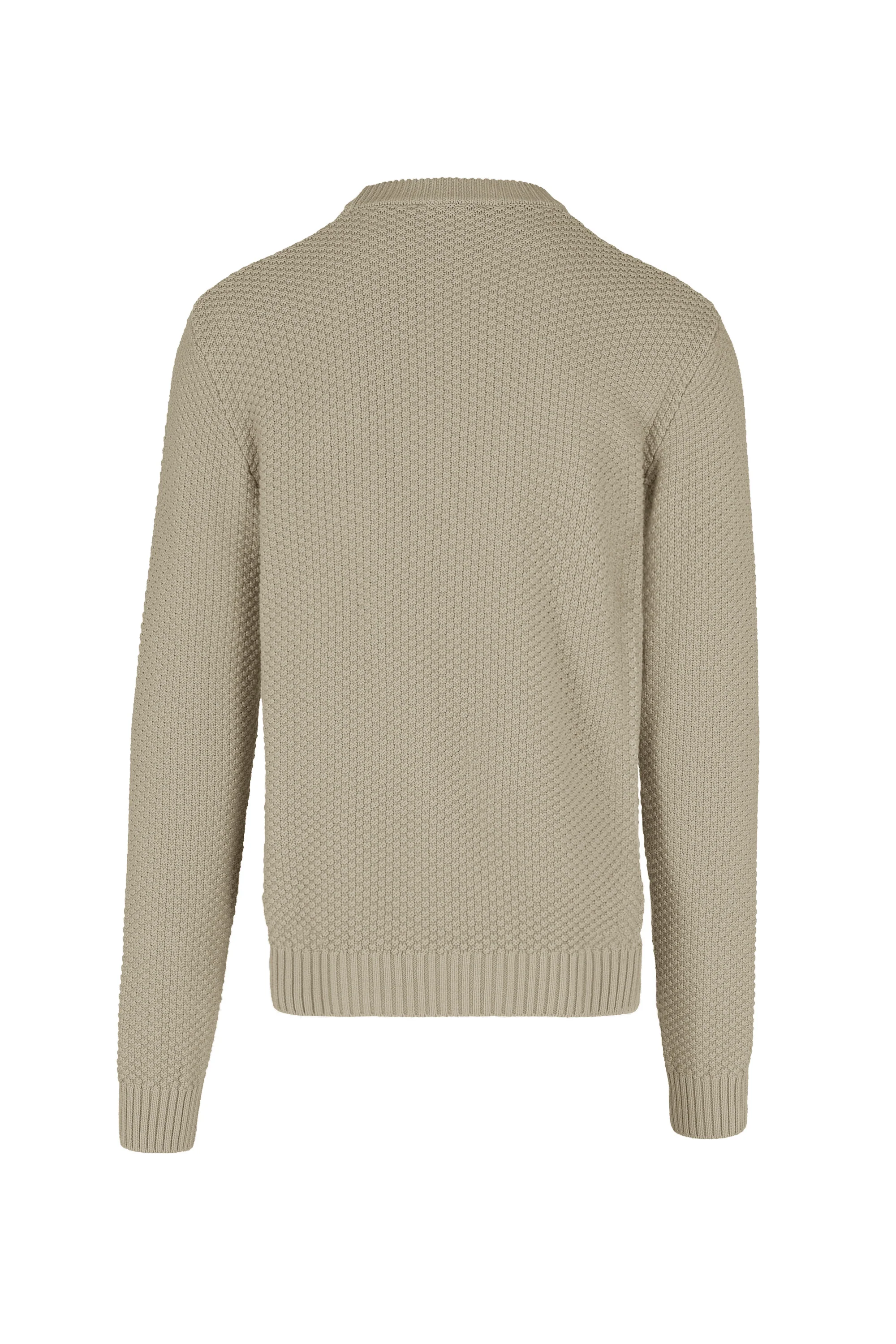 Maglione girocollo in misto cotone punto basket - Image 5