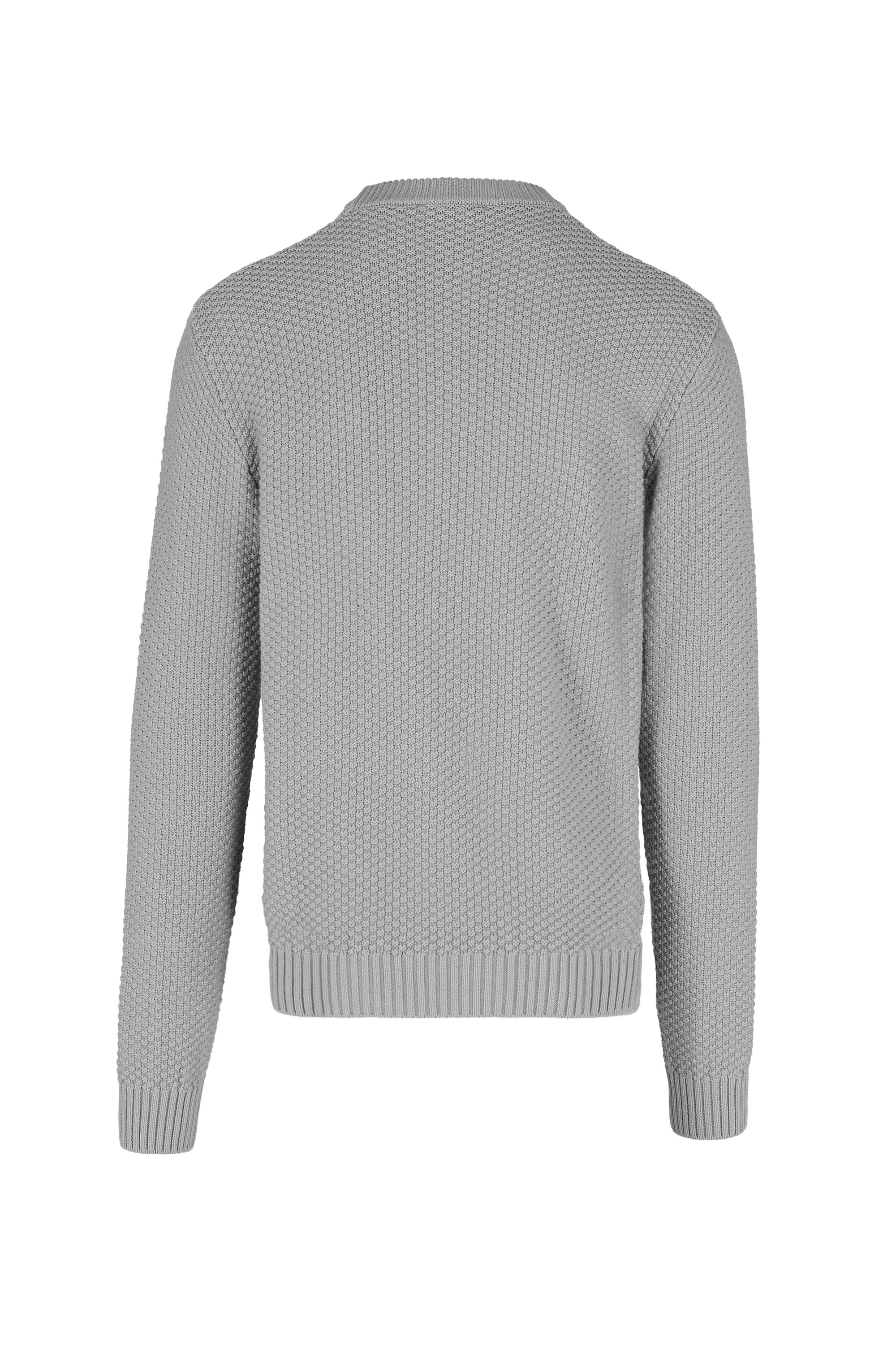 Maglione girocollo in misto cotone punto basket - Image 8