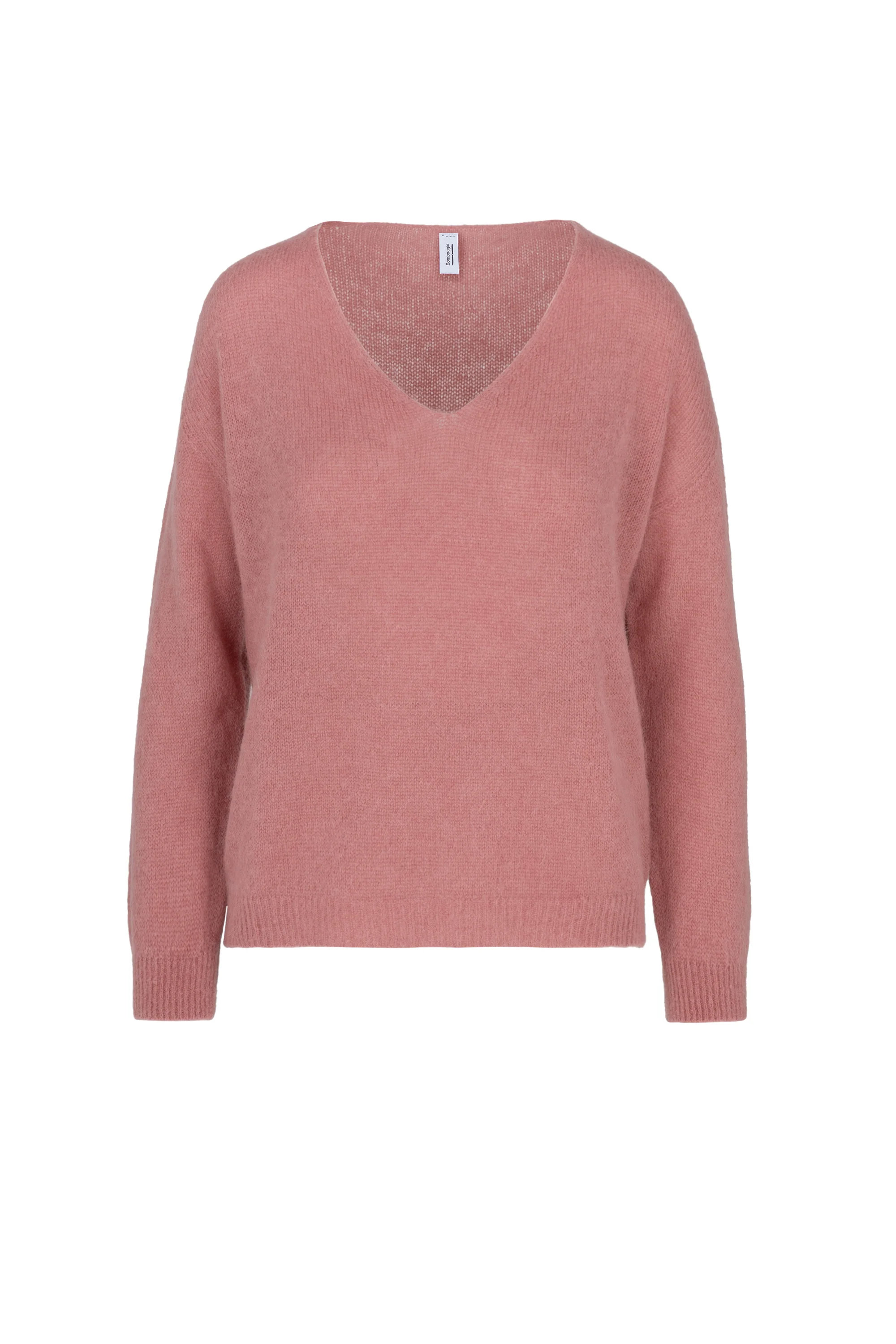 Maglione in misto alpaca senza cuciture scollo a V - Image 7
