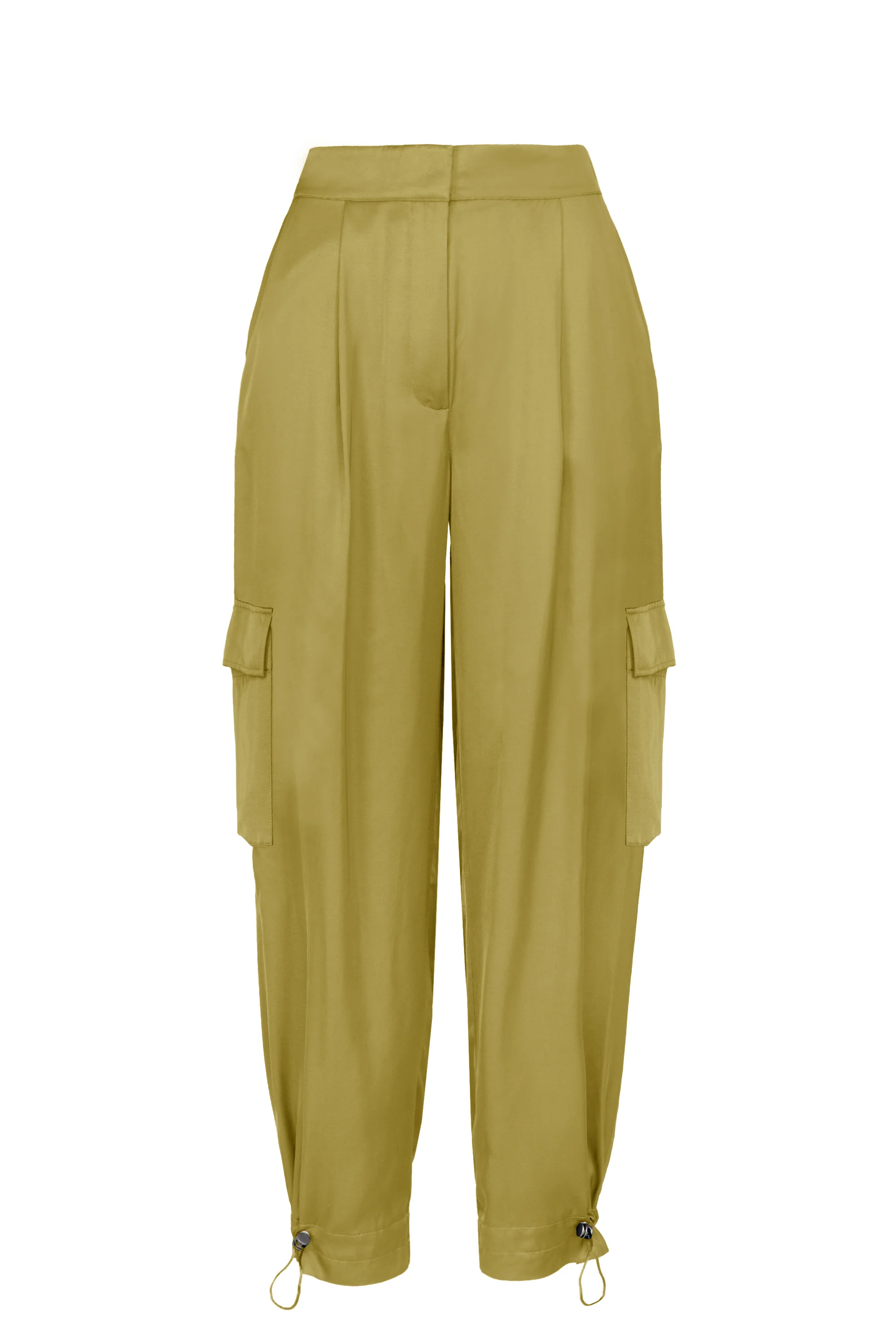 Pantalone cargo in raso di rayon - Image 3