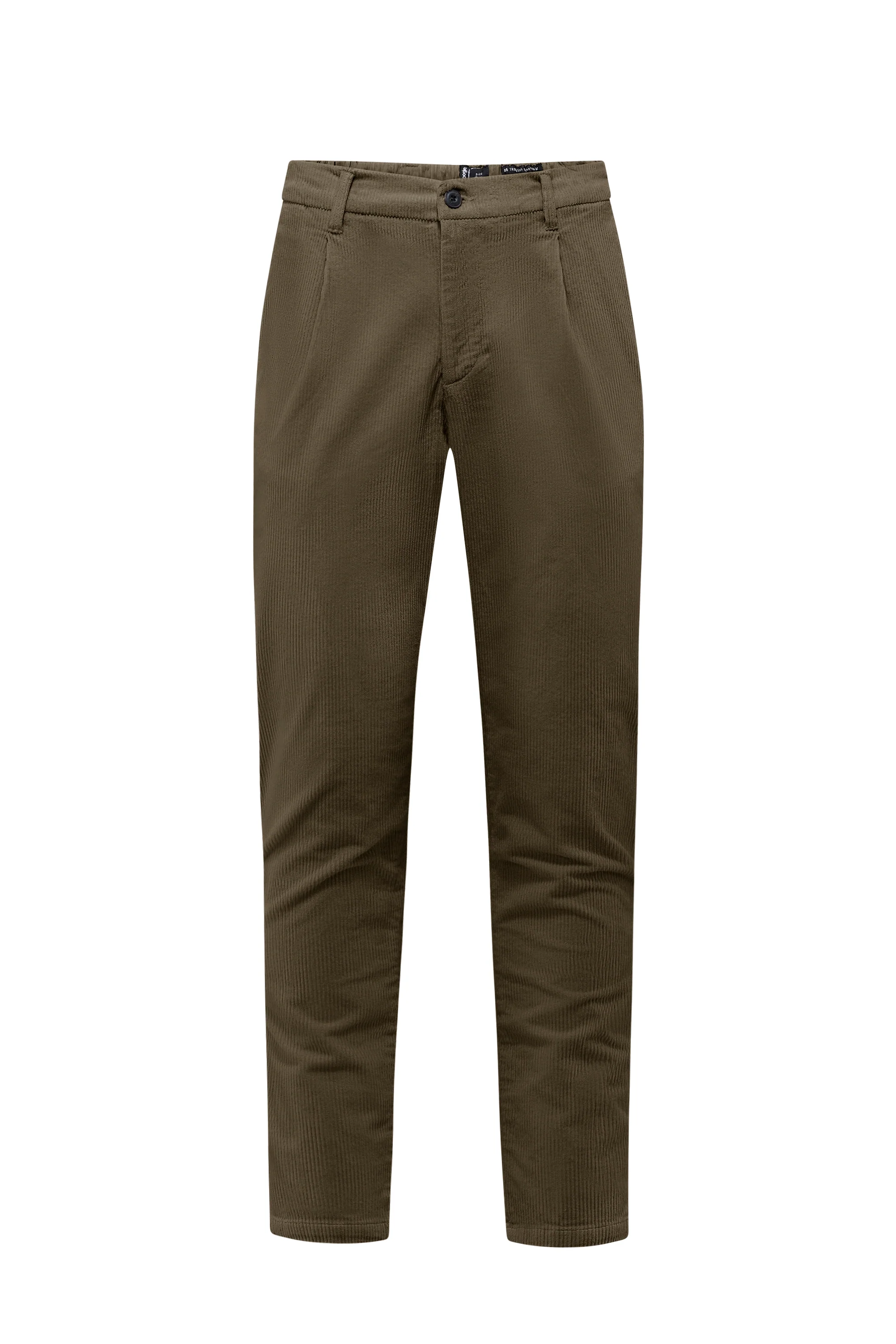Pantalone chino da uomo slim in velluto a coste vita elasticata