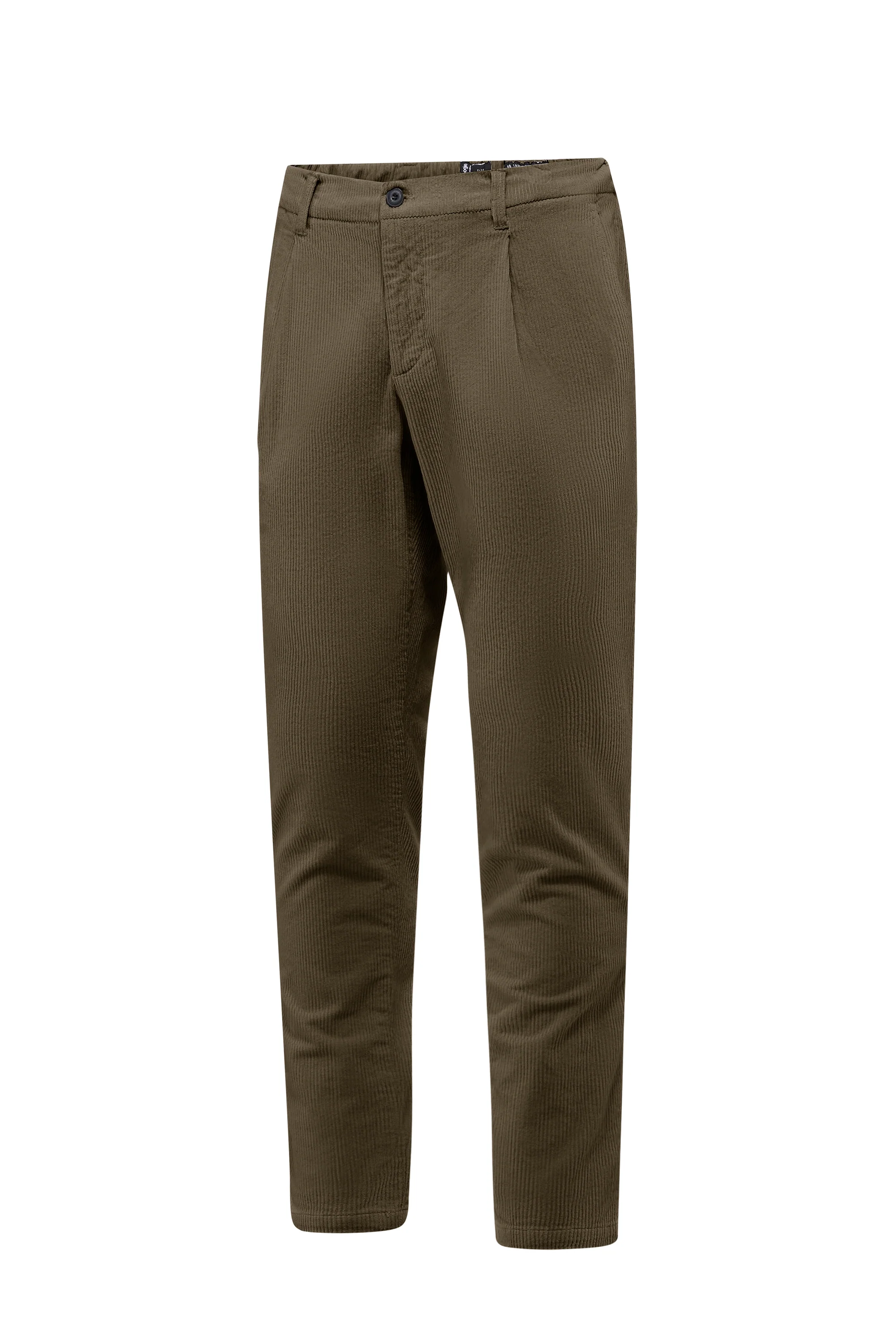 Pantalone chino da uomo slim in velluto a coste vita elasticata - Image 2