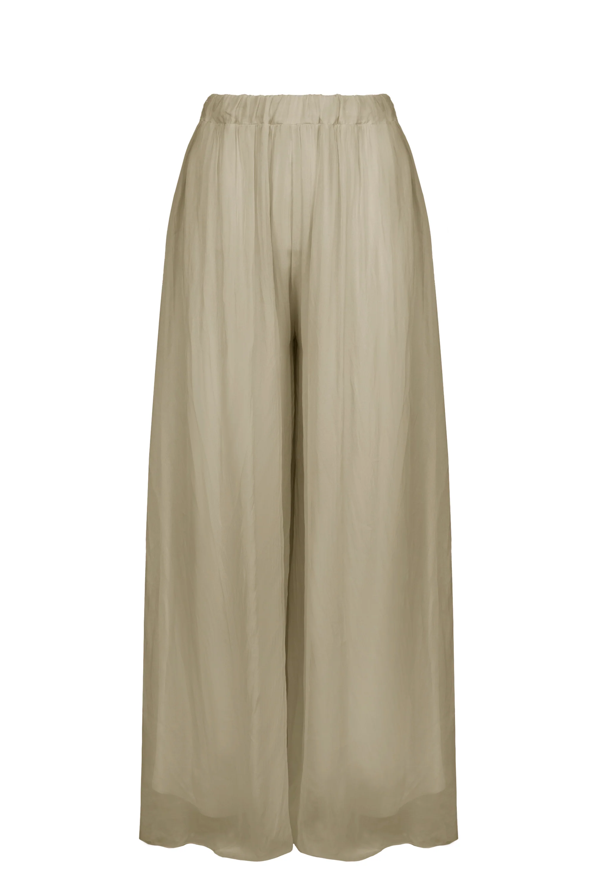 Pantalone palazzo in seta e viscosa - Image 4