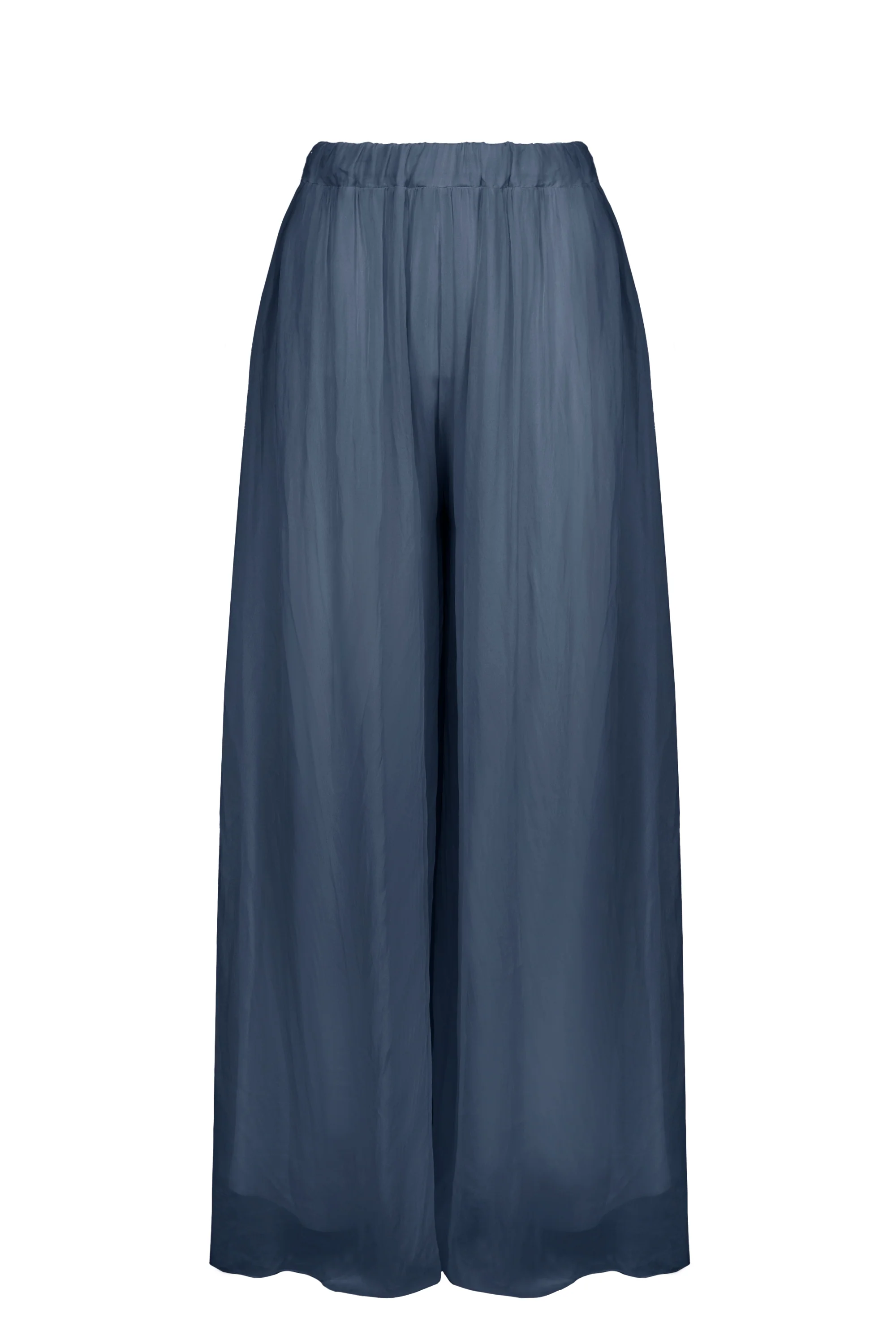 Pantalone palazzo in seta e viscosa - Image 5