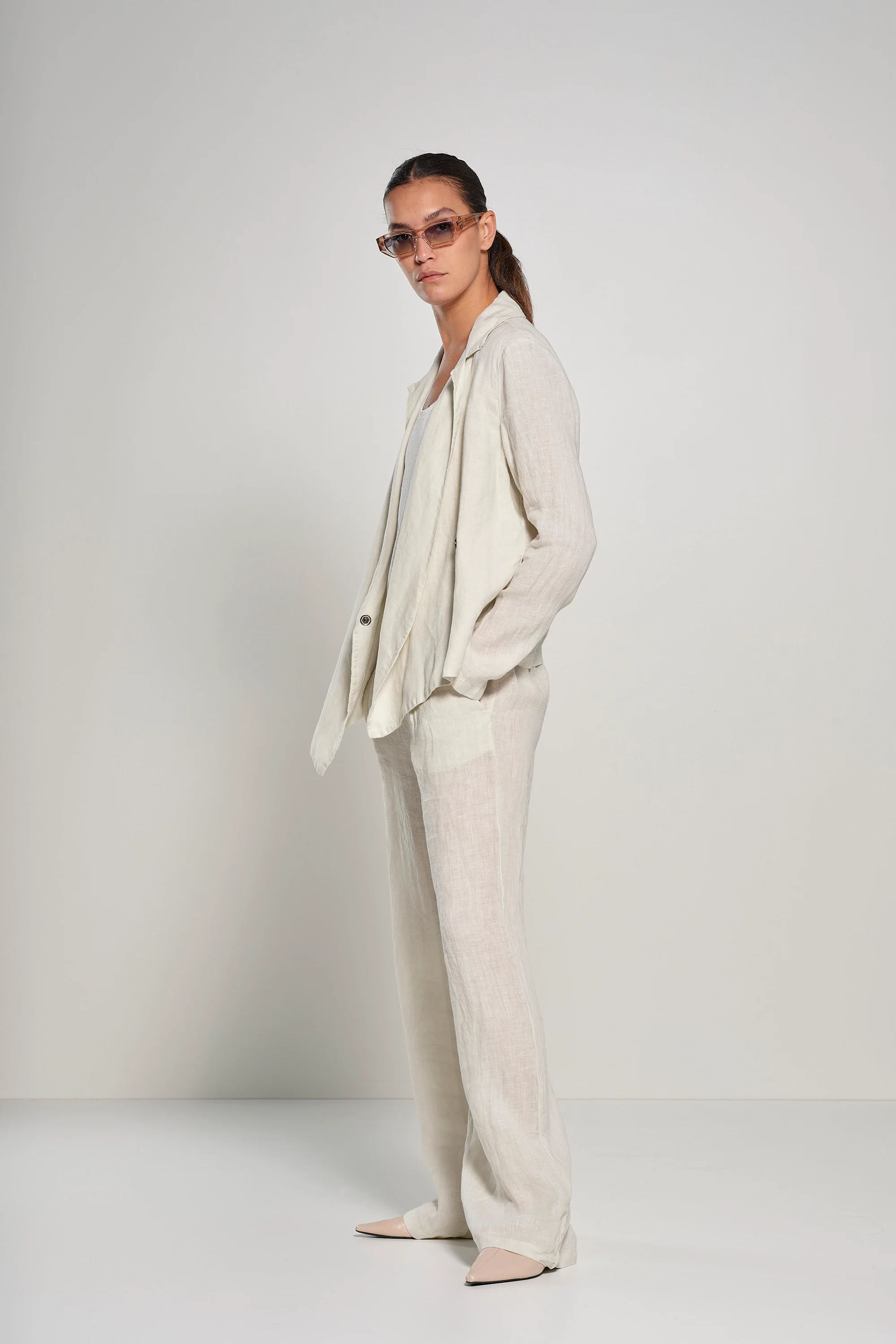 Pantaloni a Palazzo in Lino - Image 23