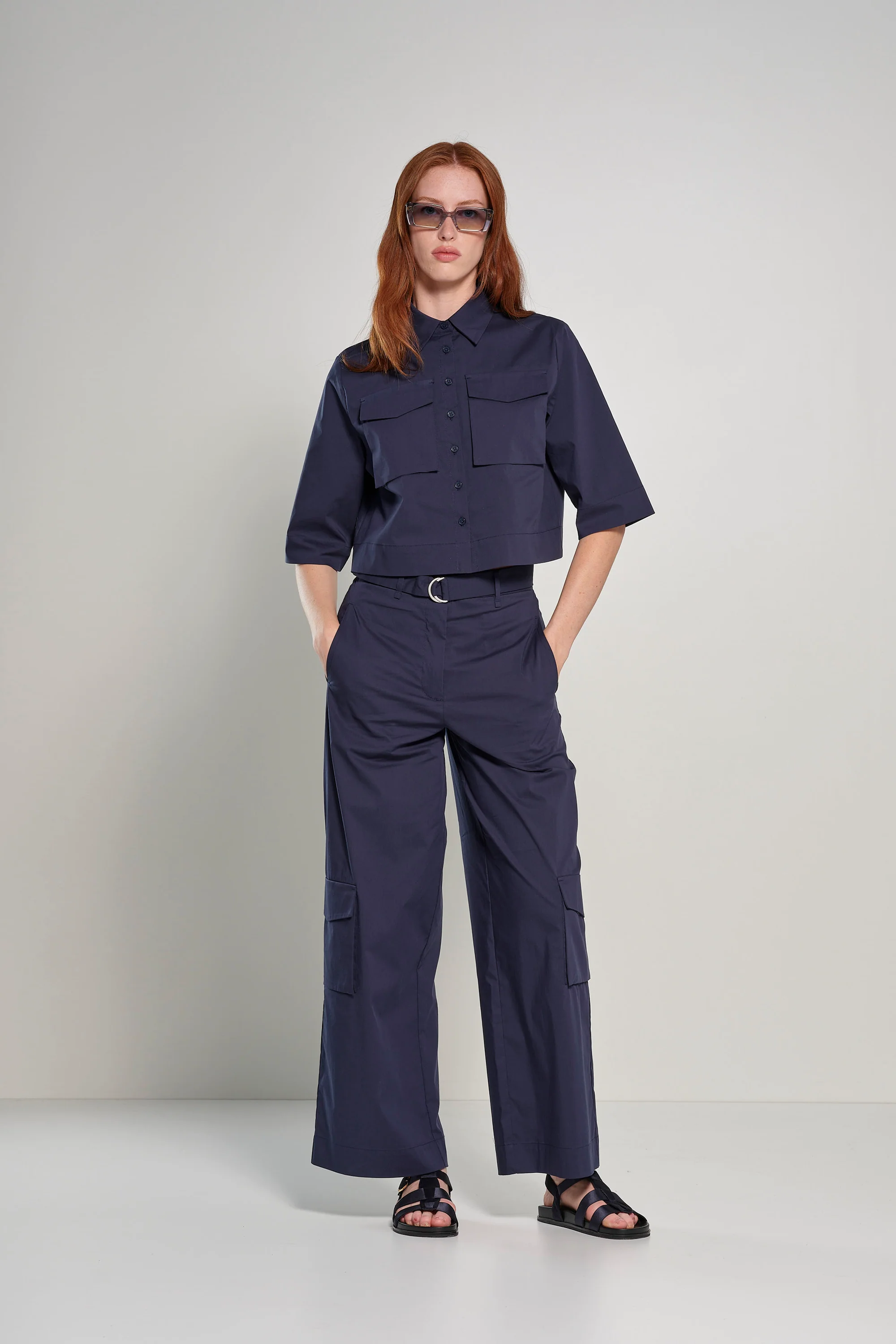 Pantaloni cargo a palazzo - Image 22