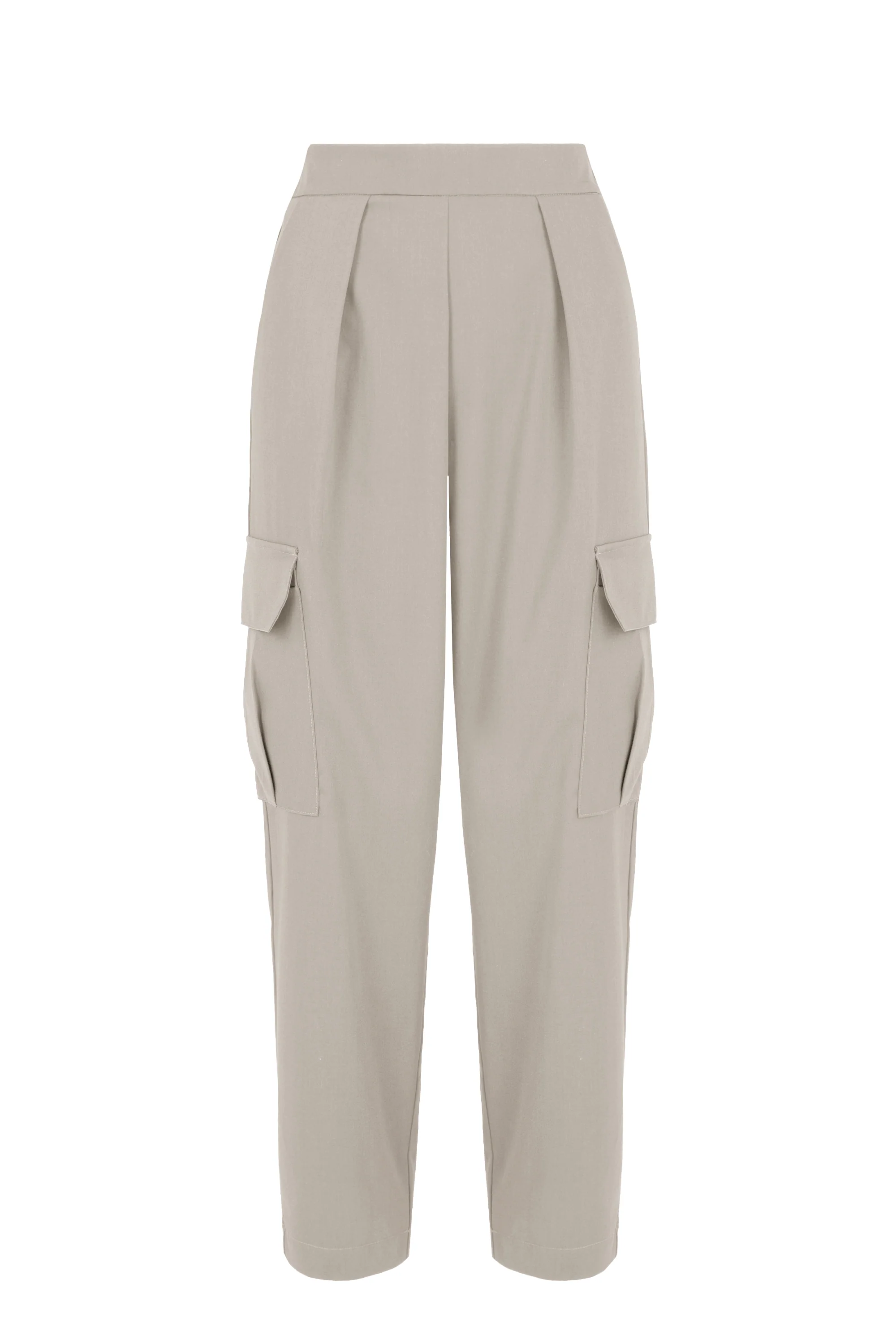 Pantaloni cargo donna in misto lana leggeri stile utility - Image 10