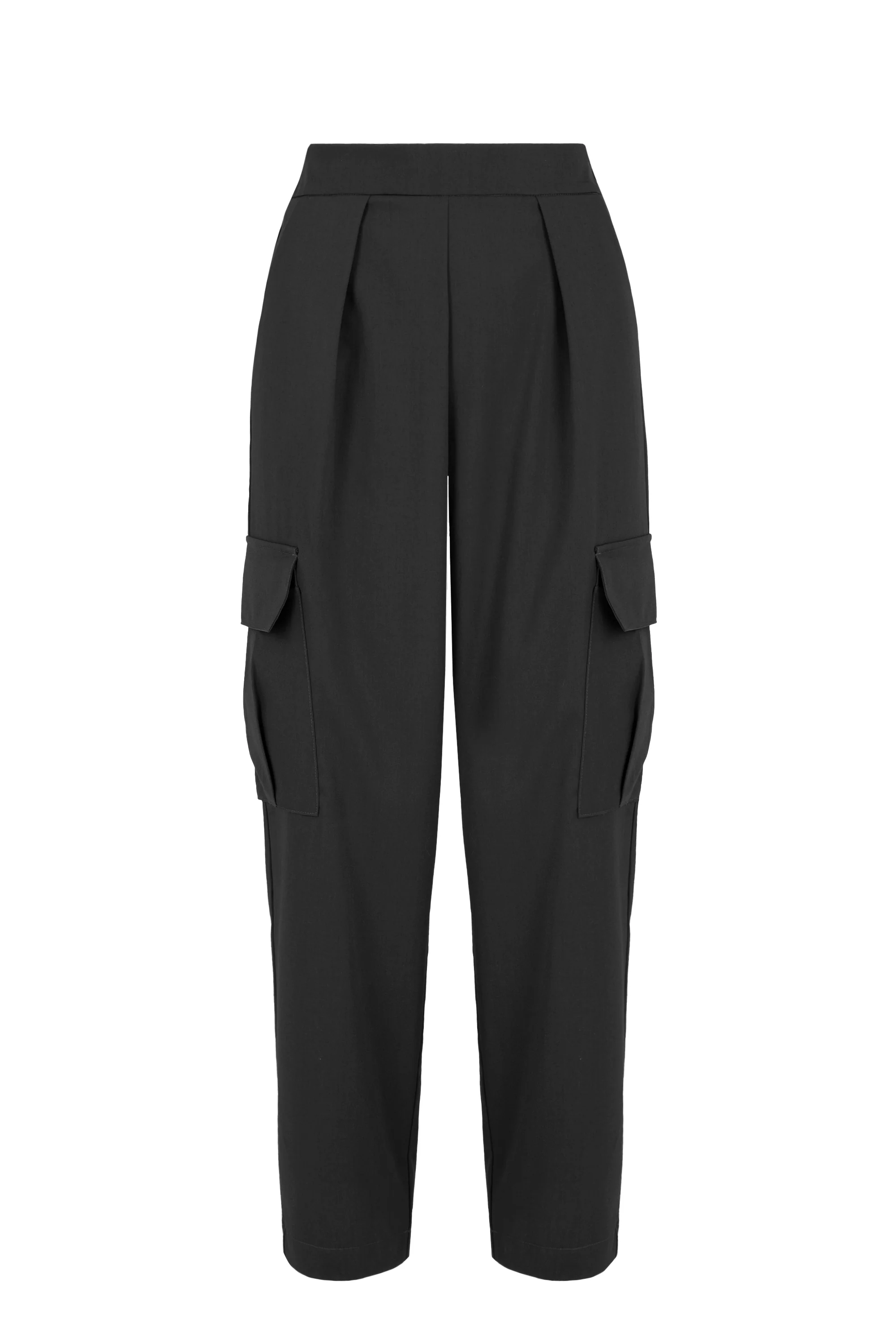 Pantaloni cargo donna in misto lana leggeri stile utility - Image 7