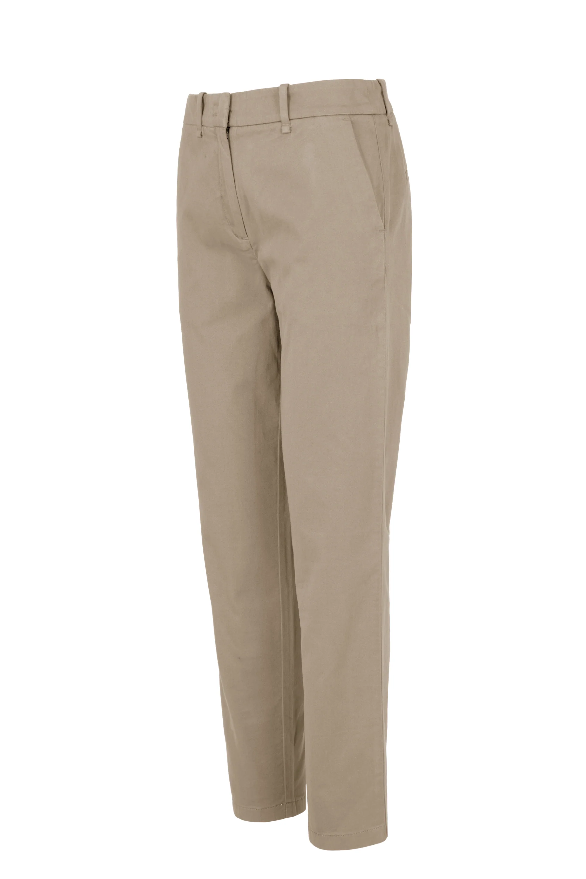 Pantaloni chino donna slim fit in raso di cotone tinto - Image 10