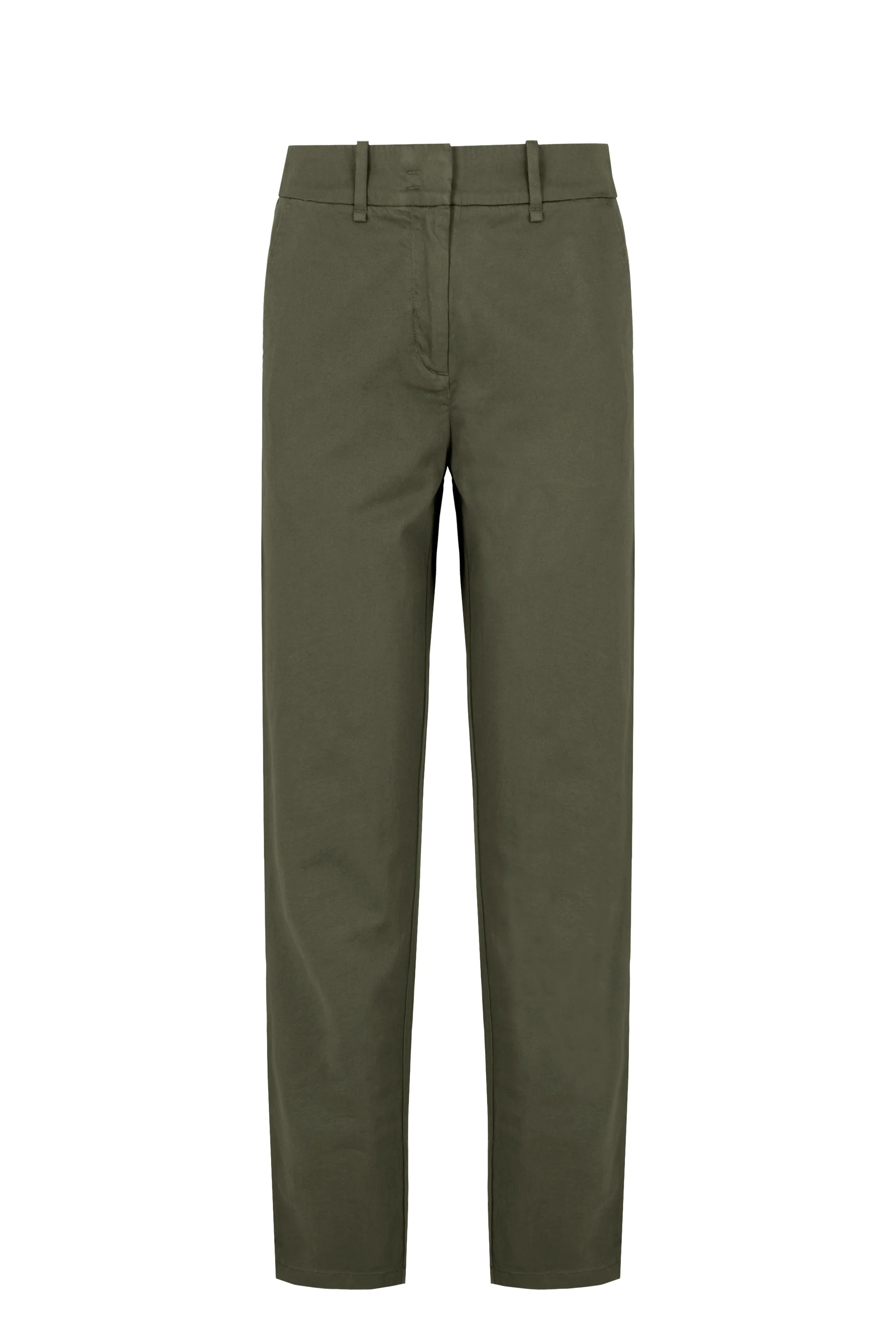Pantaloni chino donna slim fit in raso di cotone tinto - Image 13