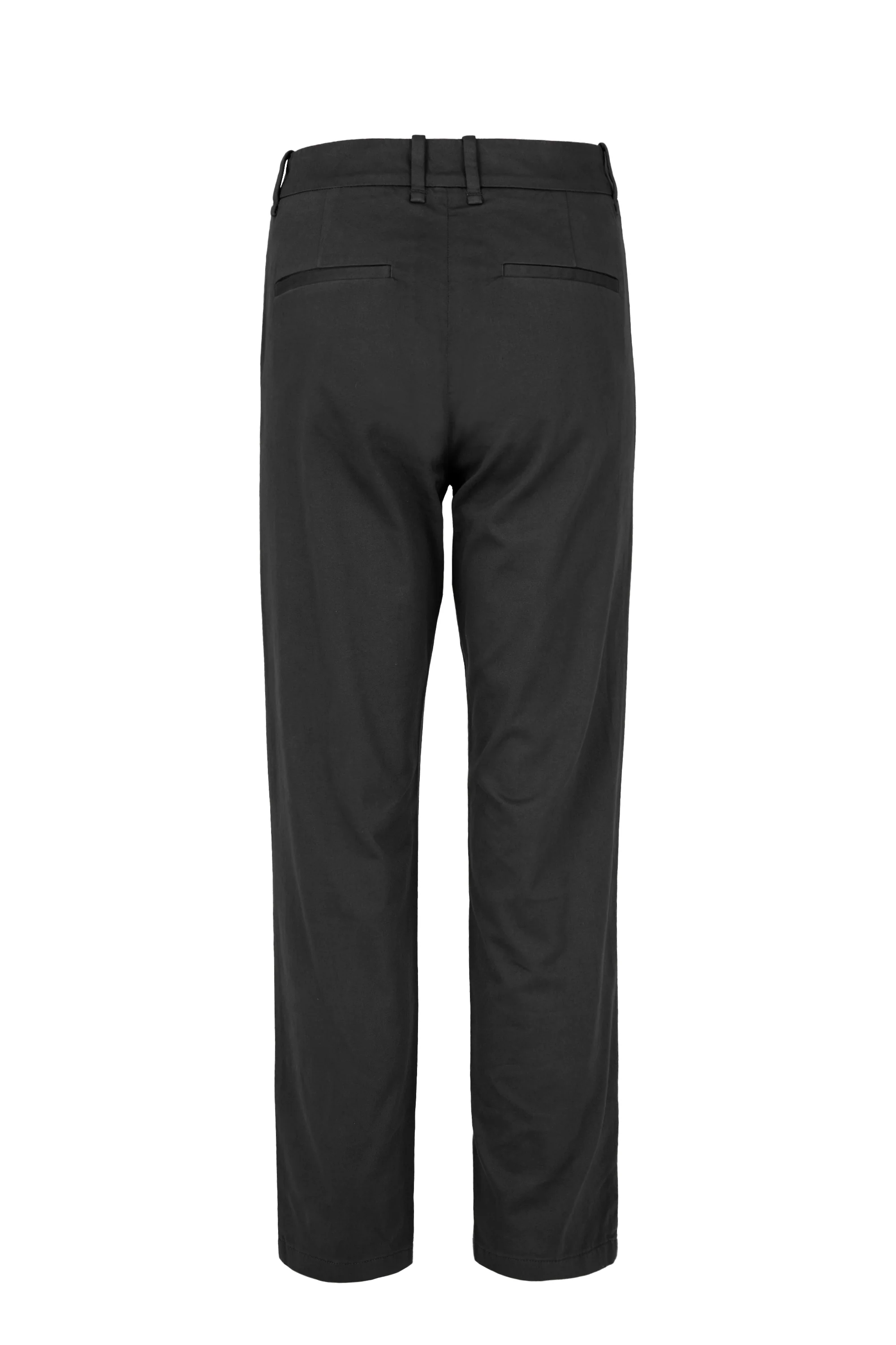 Pantaloni chino donna slim fit in raso di cotone tinto - Image 3