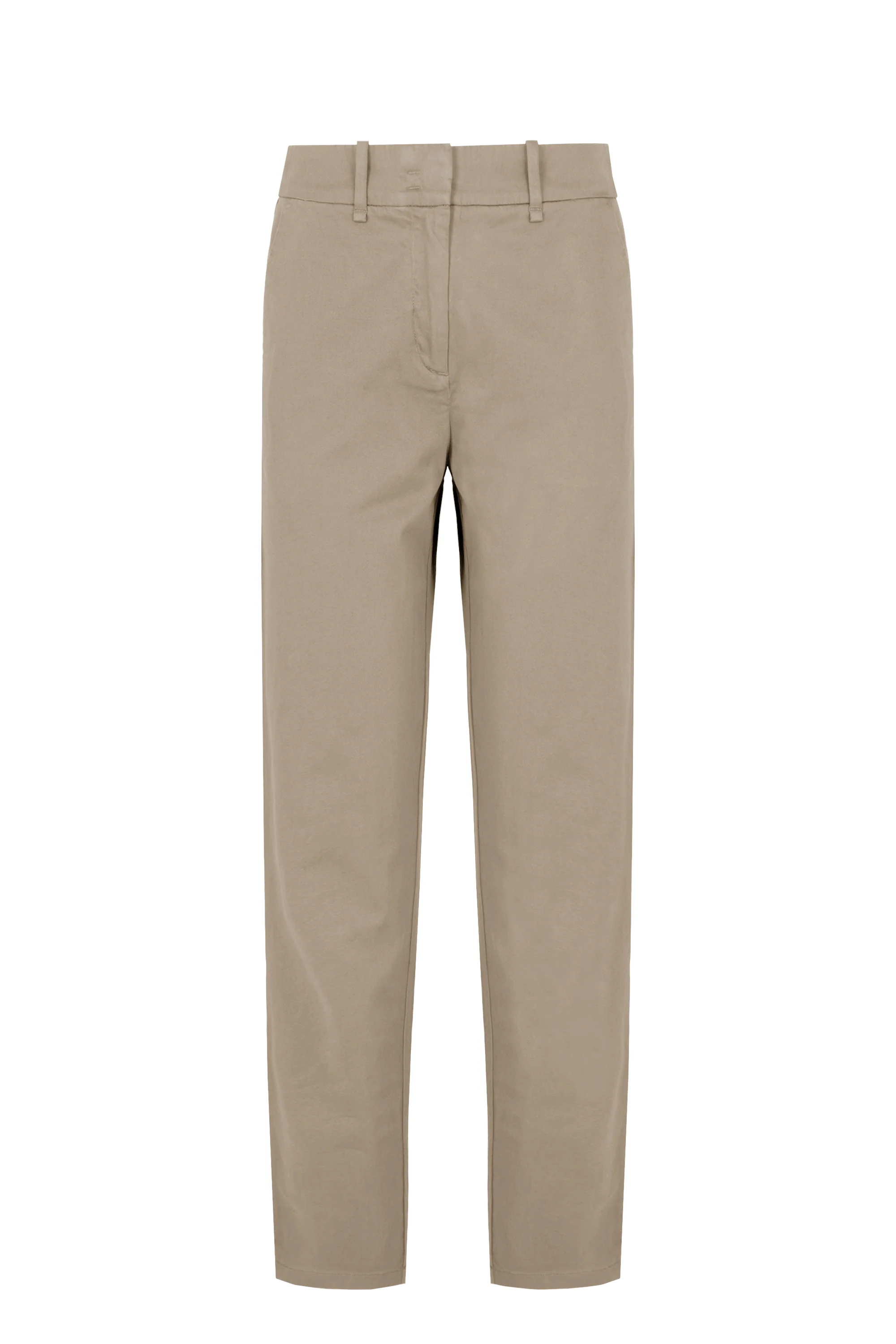 Pantaloni chino donna slim fit in raso di cotone tinto - Image 9