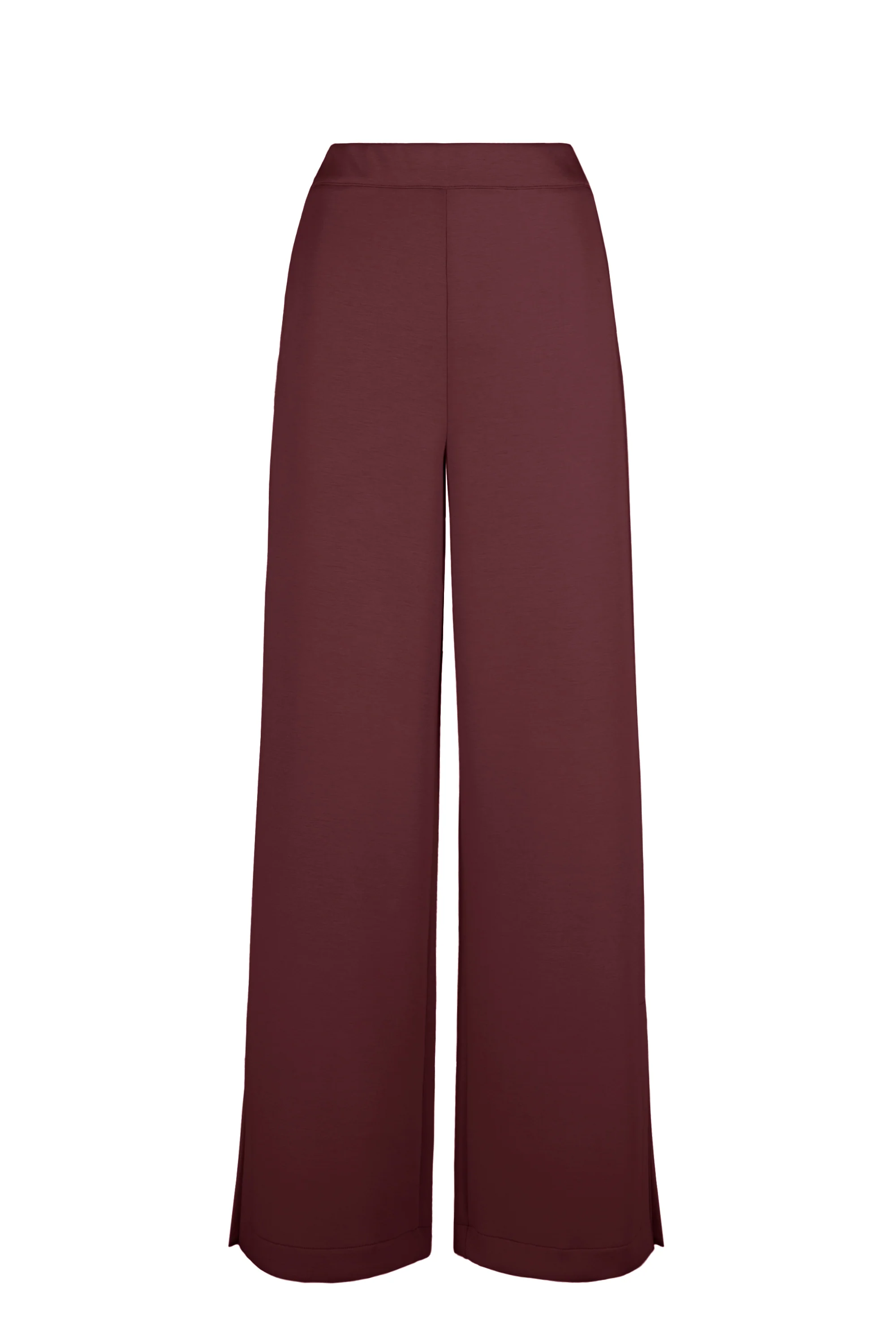 Pantaloni palazzo in scuba soft touch a gamba larga