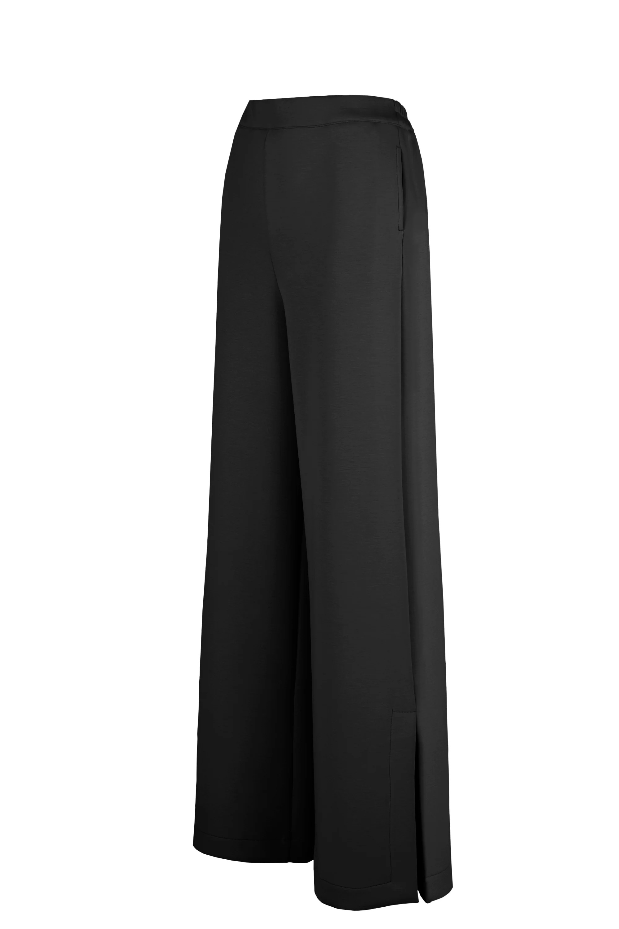 Pantaloni palazzo in scuba soft touch a gamba larga - Image 5