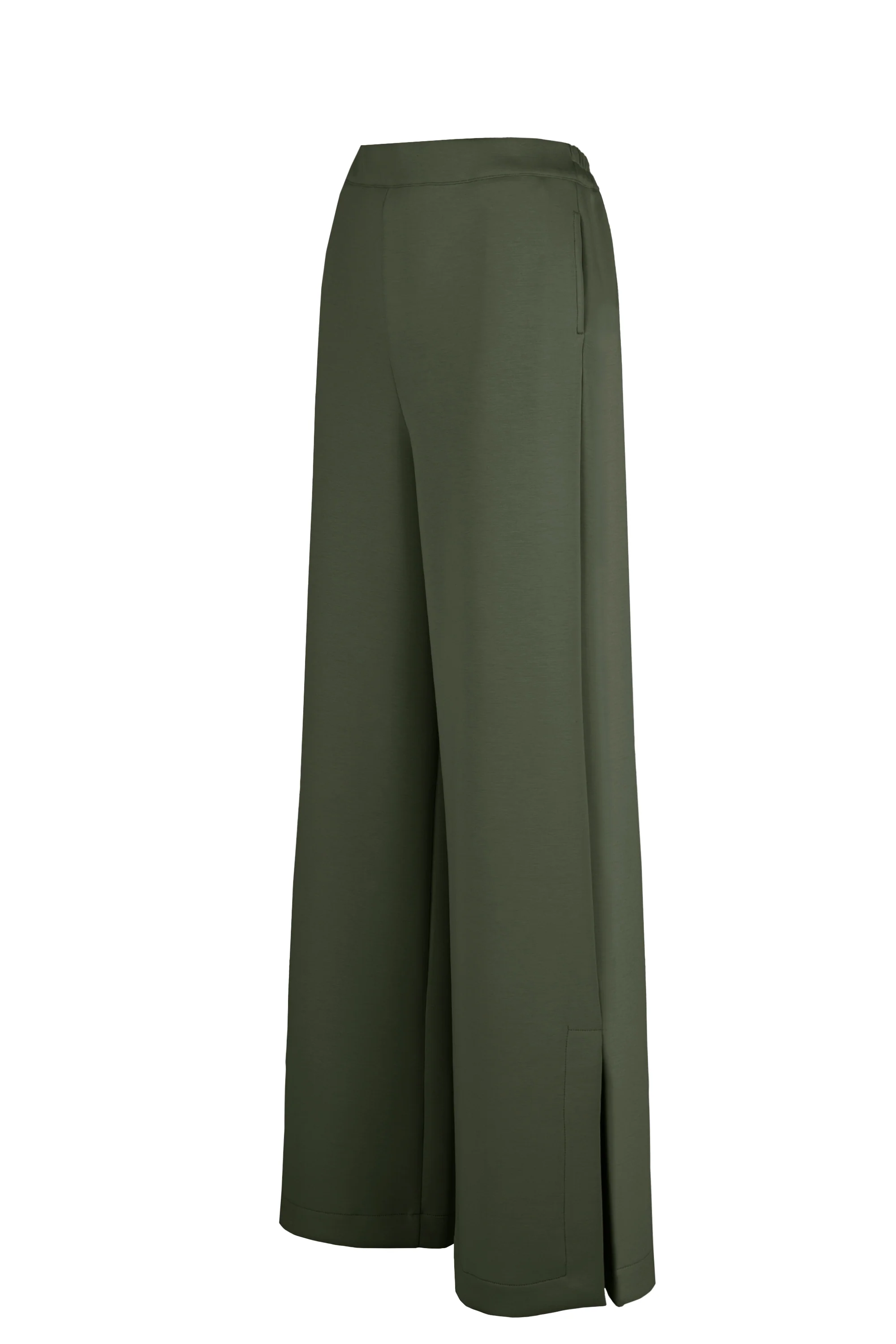 Pantaloni palazzo in scuba soft touch a gamba larga - Image 8
