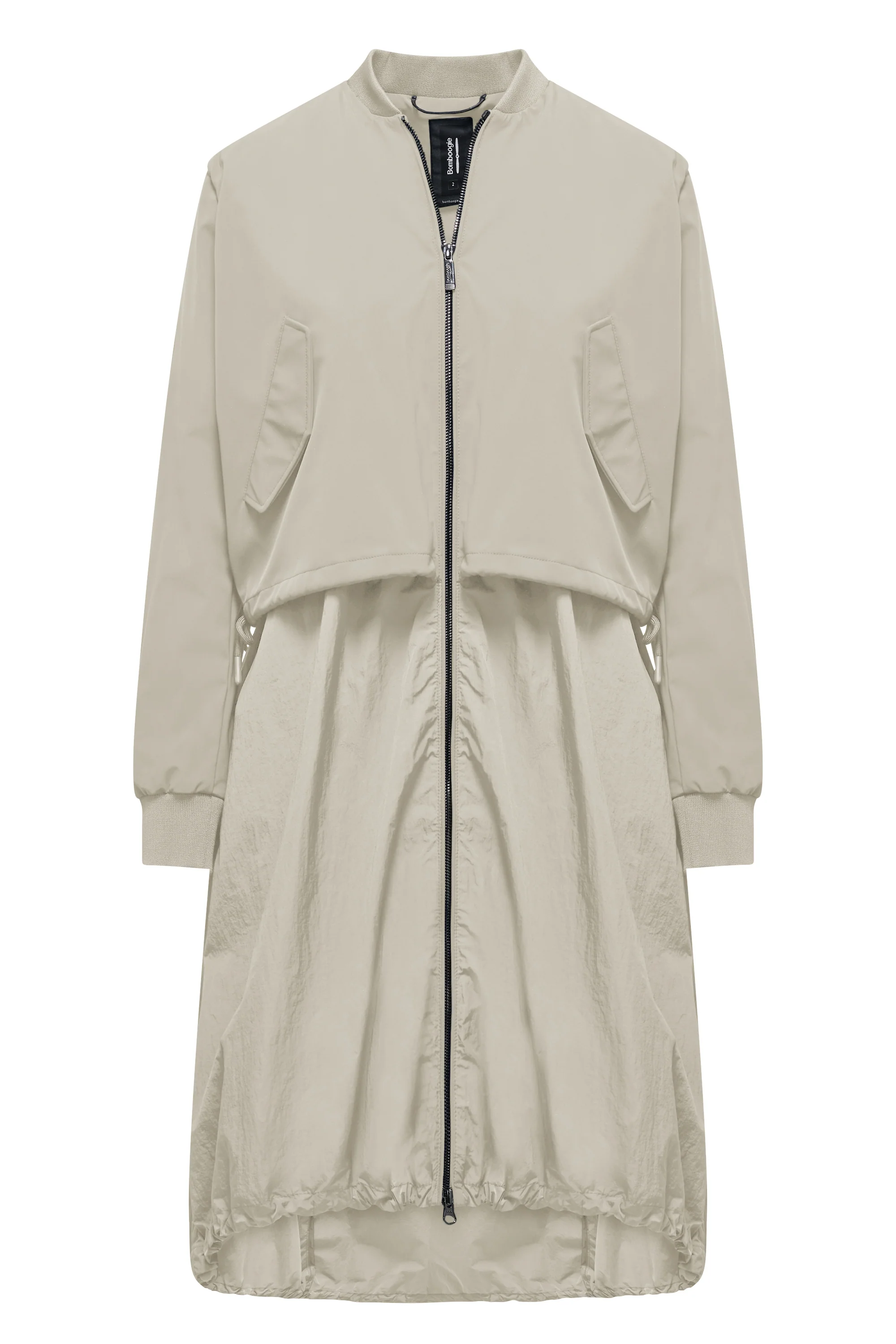 Parka bi-materico sfoderato
