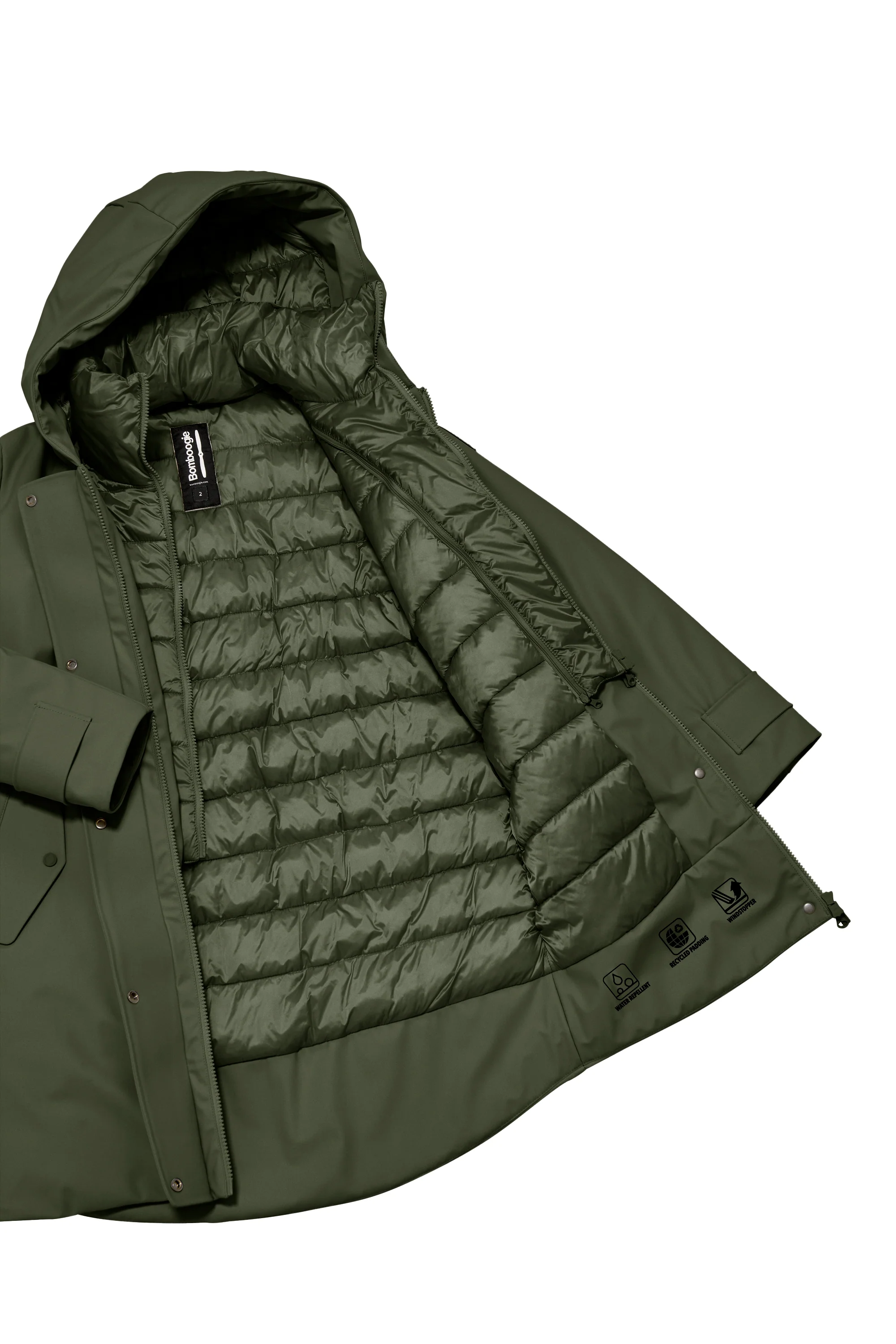 Parka corto imbottito Primaloft con cappuccio - Image 39
