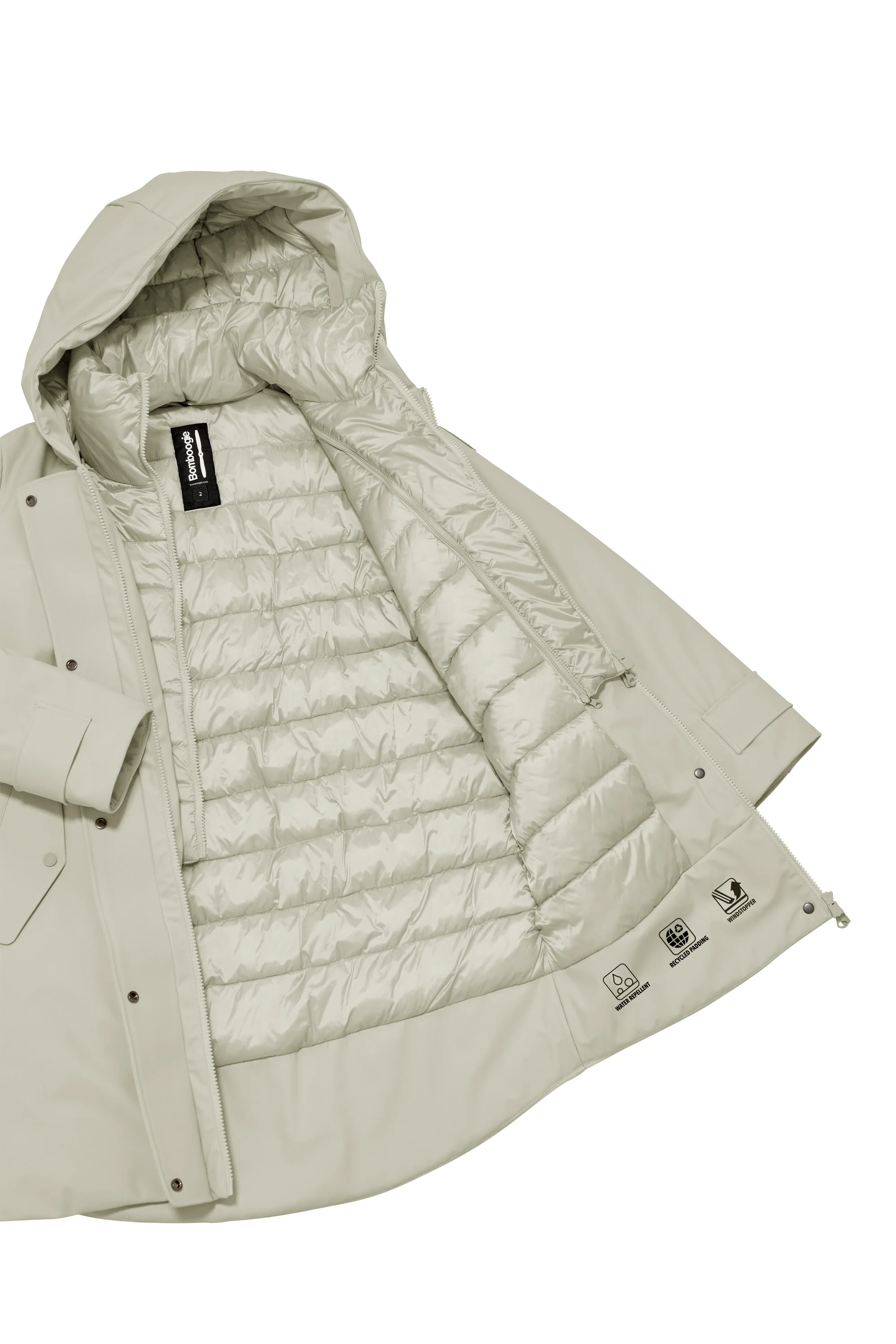 Parka corto imbottito Primaloft con cappuccio - Image 46