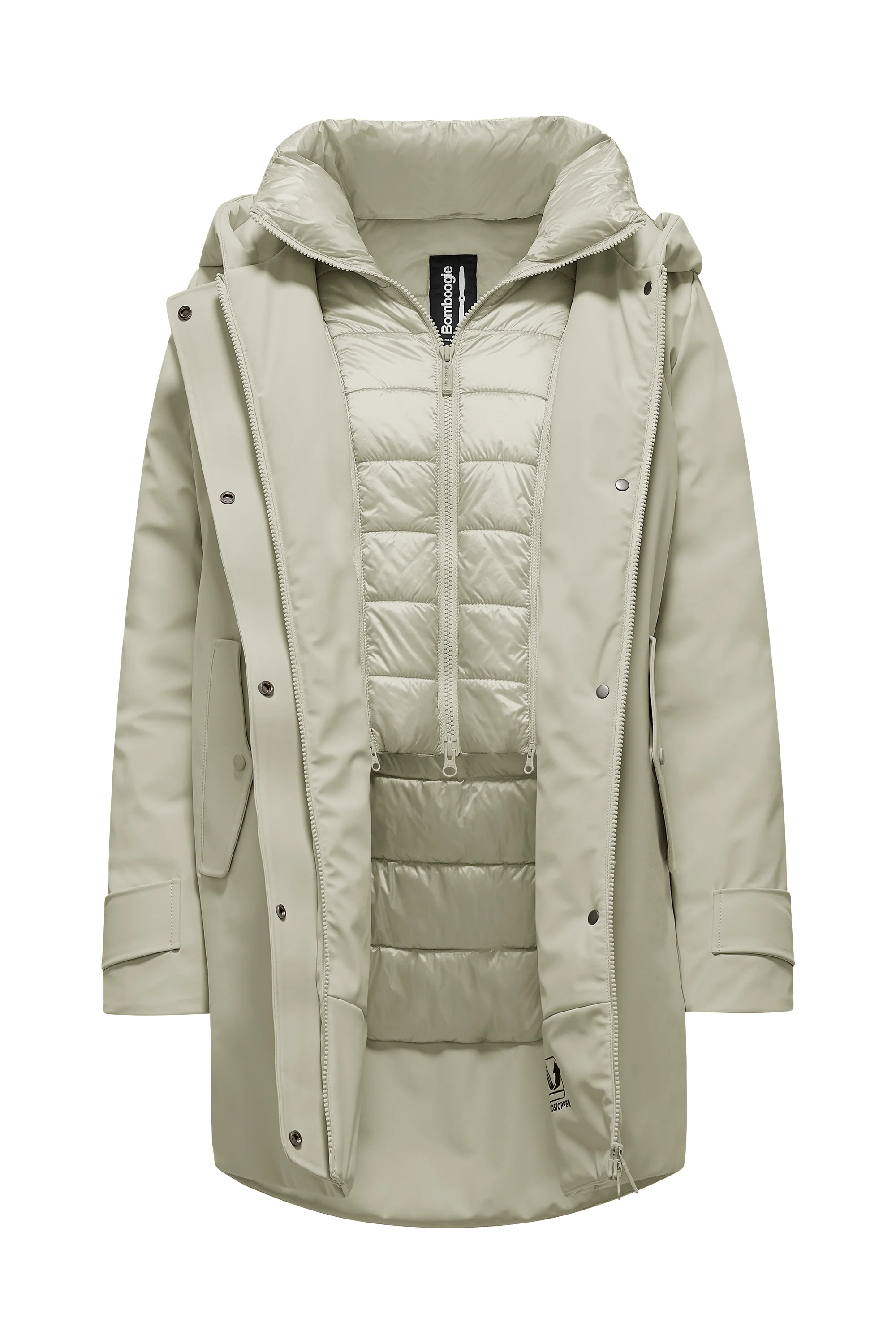 Parka corto imbottito Primaloft con cappuccio - Image 47