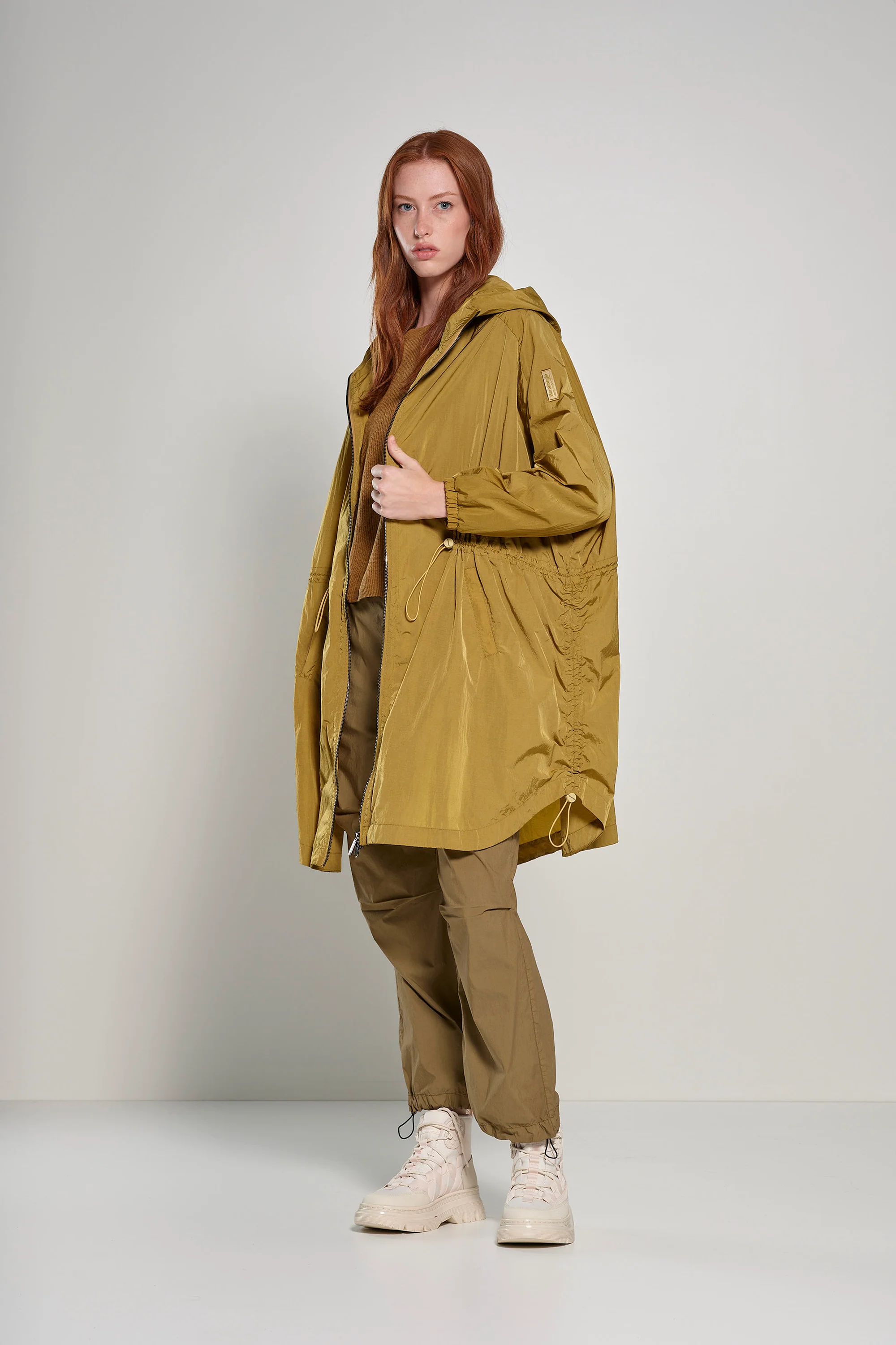 Parka sfoderato da donna con coulisse elastica - Image 5