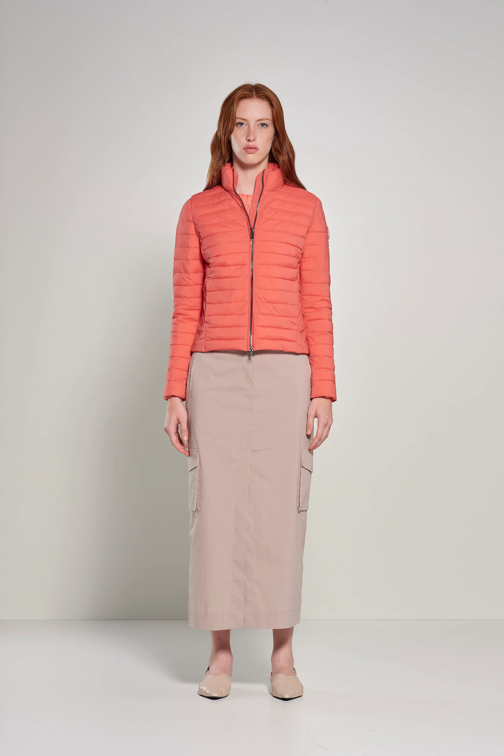 Piumino dalla Linea Avvitata in Nylon Stretch - Image 12