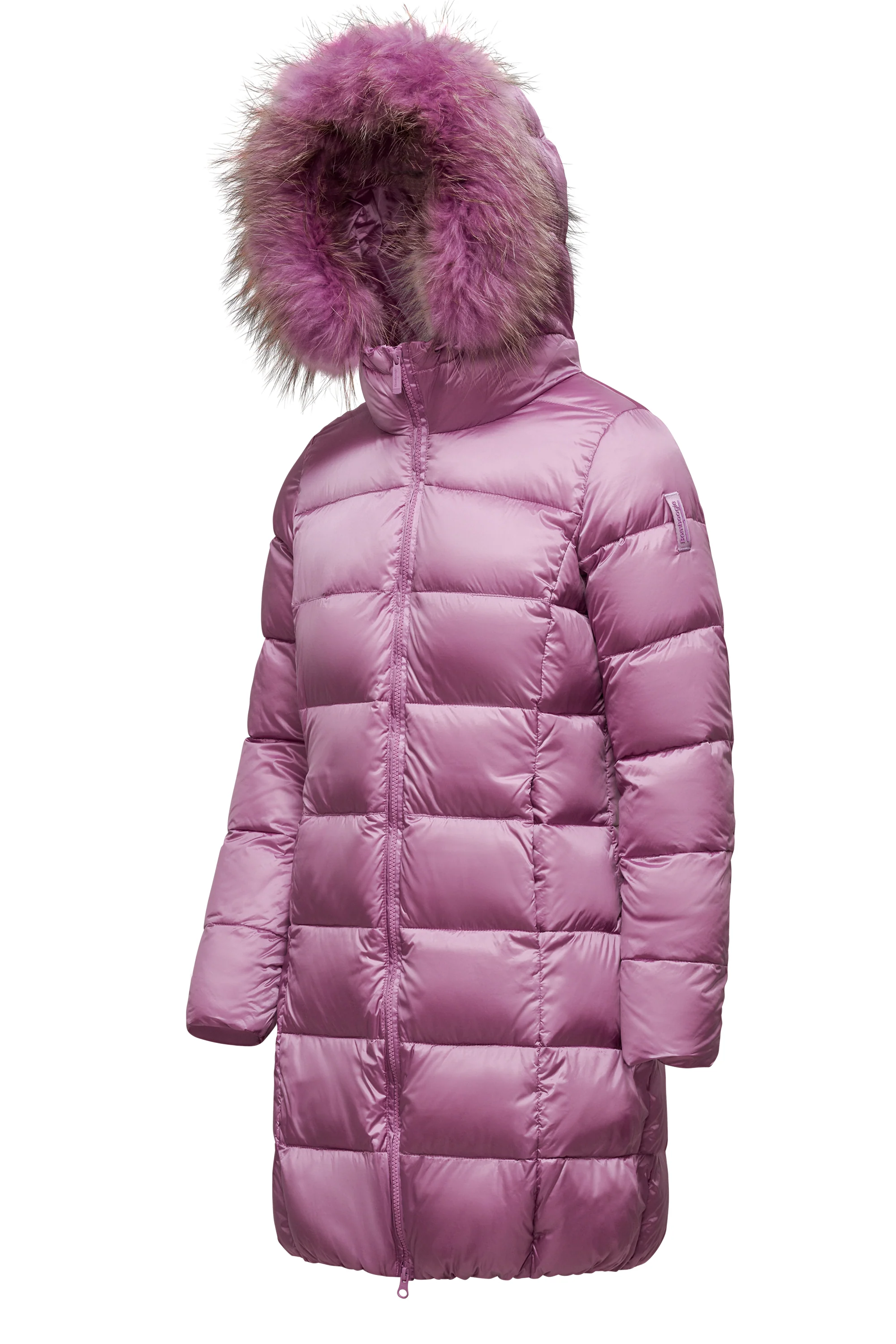 Piumino in Nylon Bright con Cappuccio in Pelliccia - Image 14