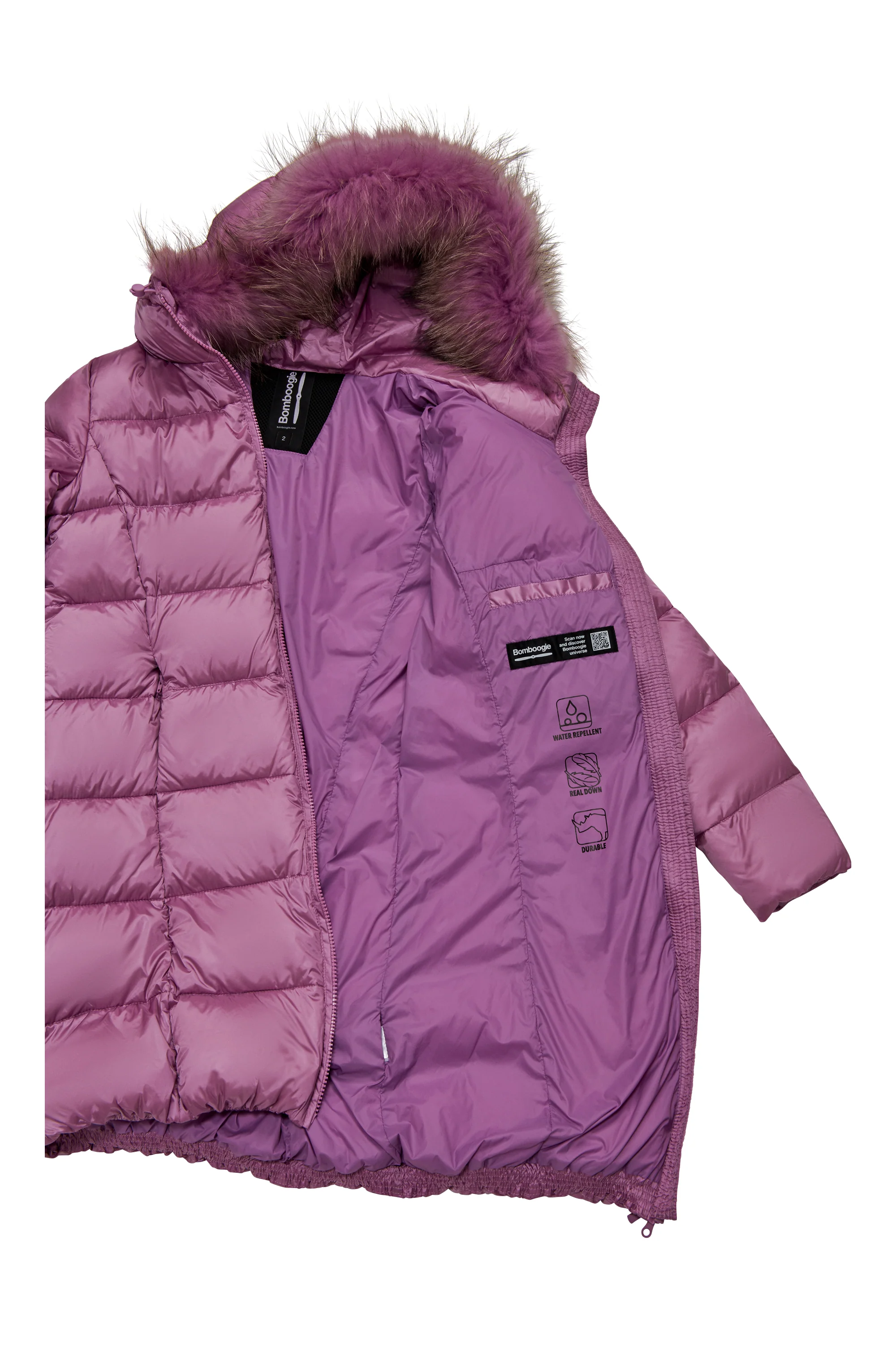Piumino in Nylon Bright con Cappuccio in Pelliccia - Image 16