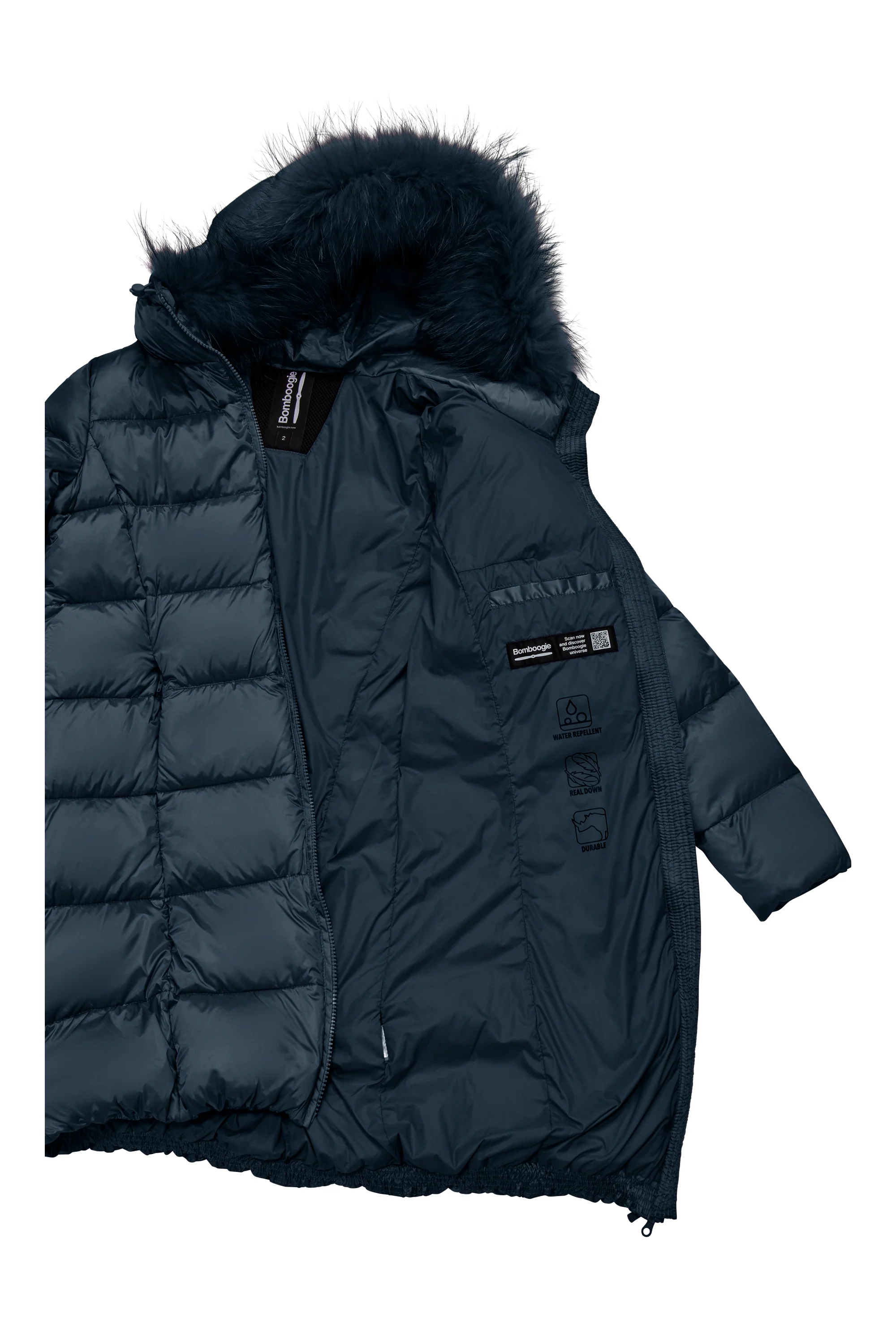 Piumino in Nylon Bright con Cappuccio in Pelliccia - Image 34
