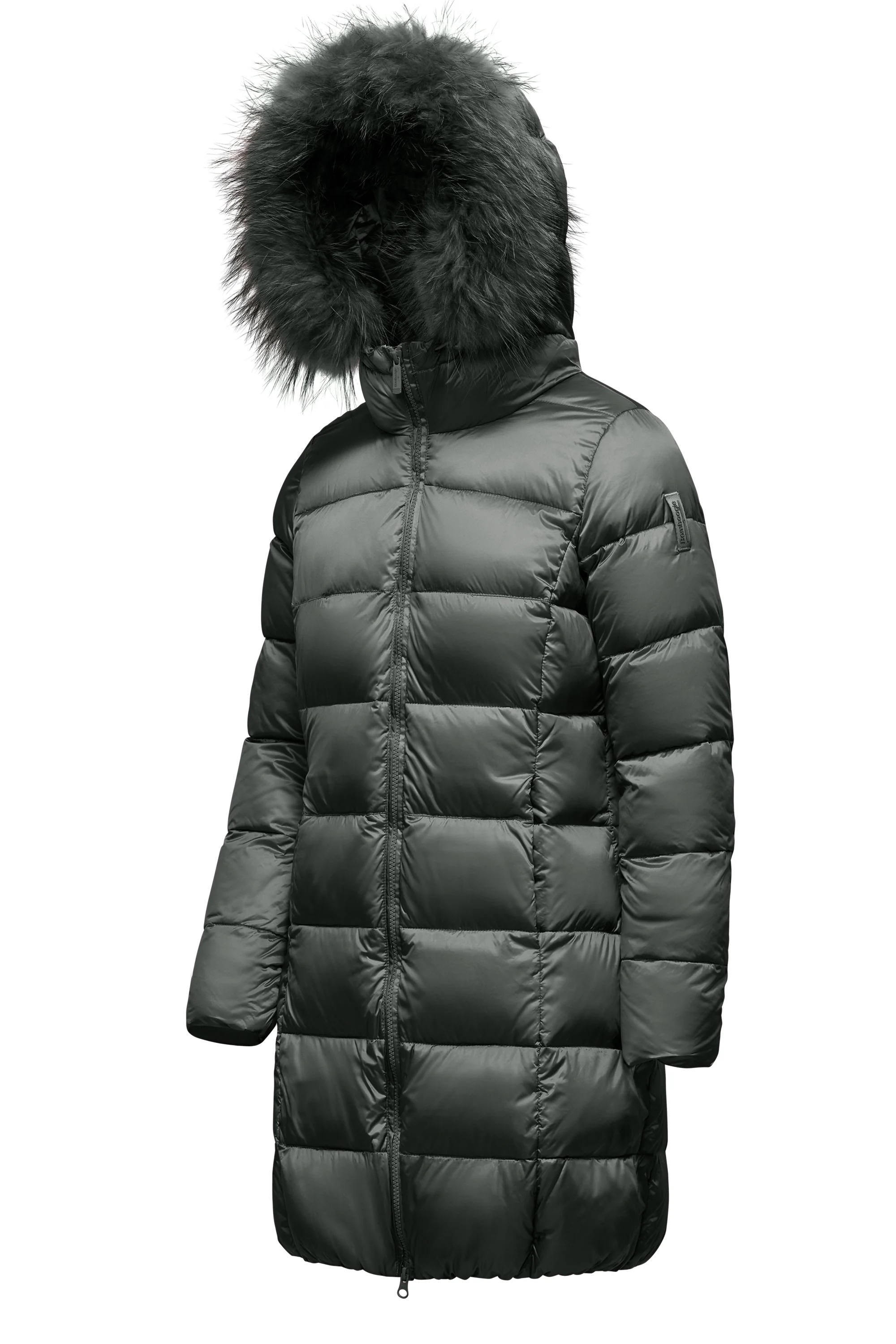 Piumino in Nylon Bright con Cappuccio in Pelliccia - Image 8