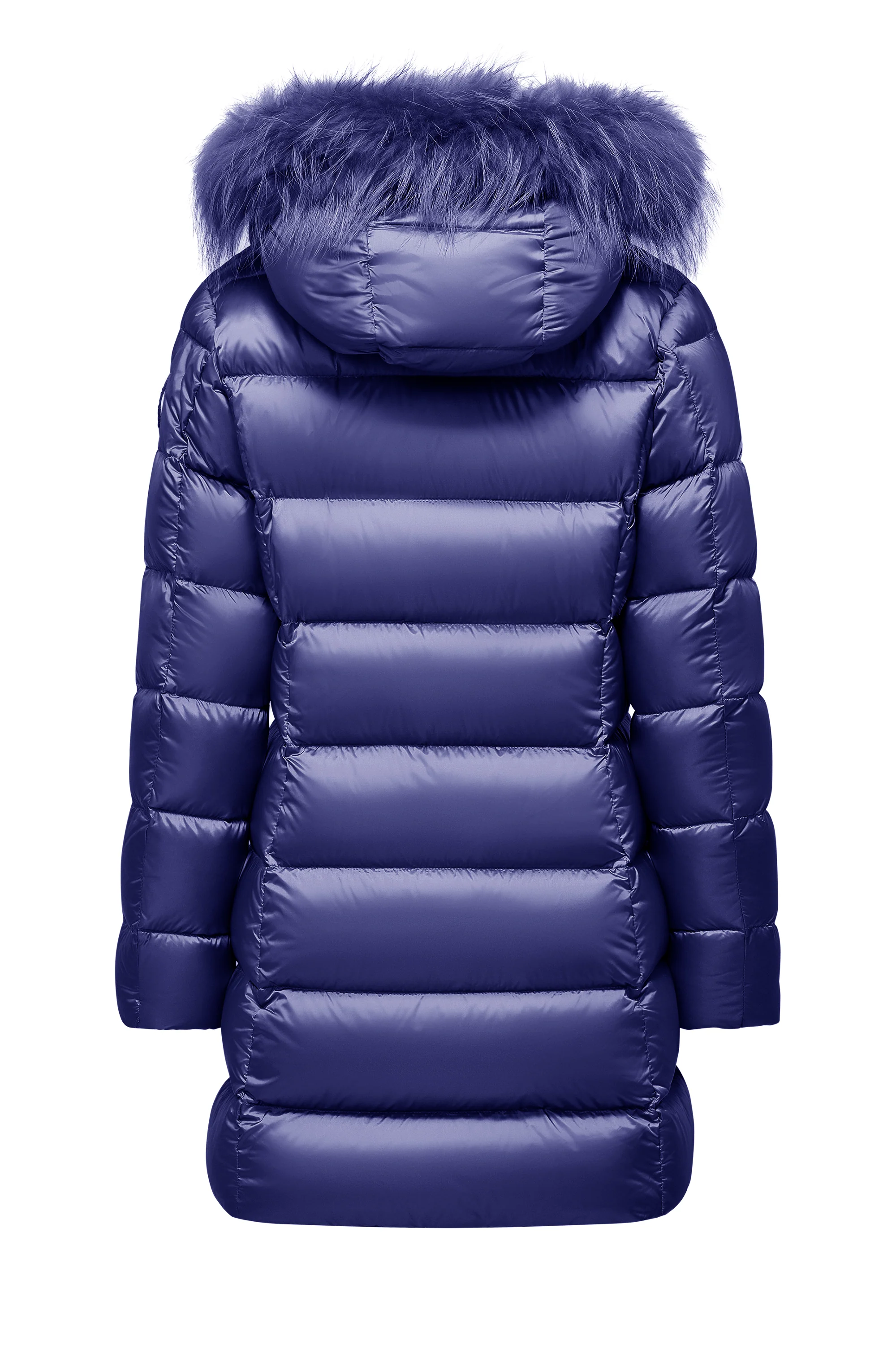 Piumino lungo da donna slim imbottito downproof windproof con cappuccio e pelliccia staccabile - Image 57