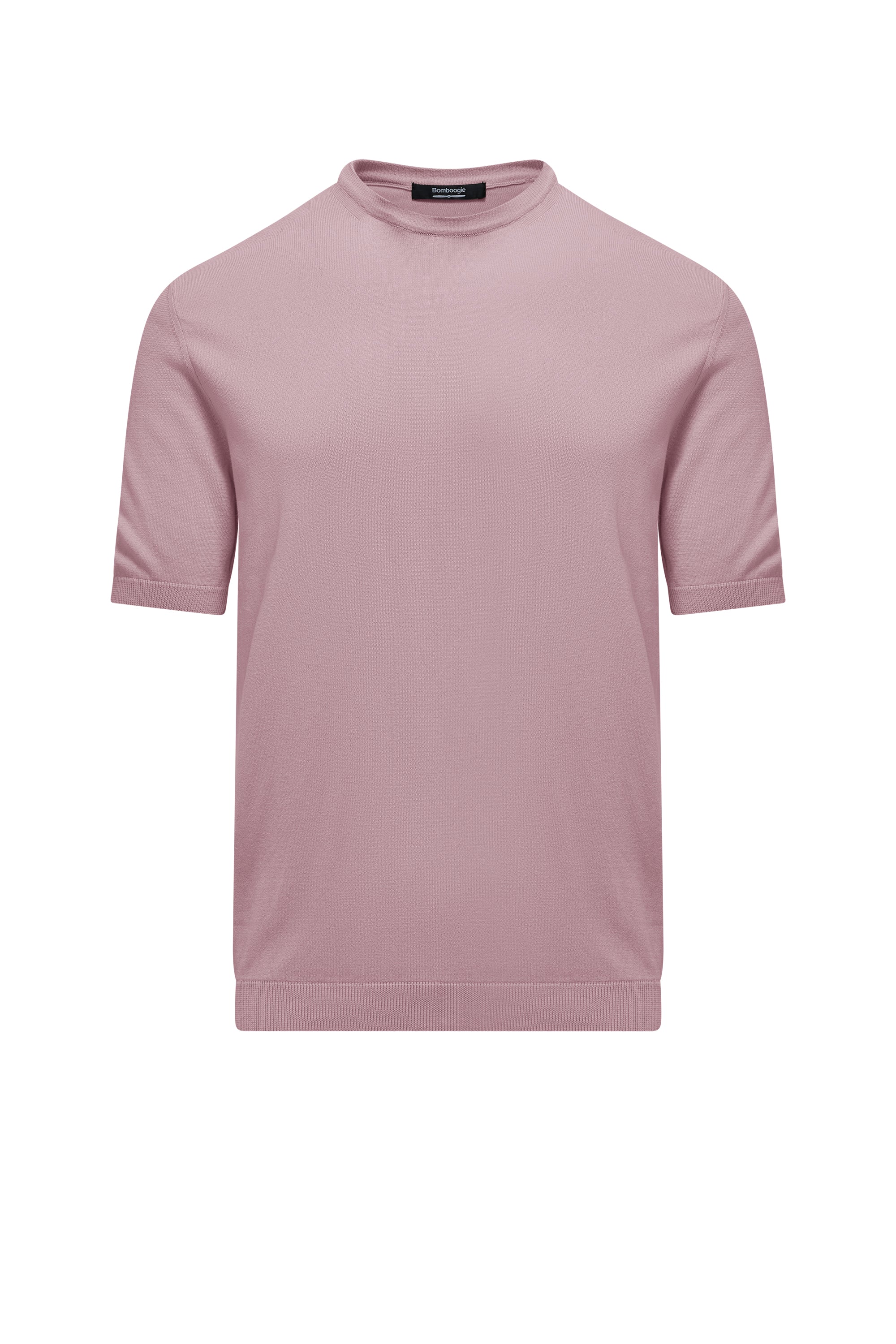 Pullover Girocollo a Manica Corta in Maglia Rasata Faded - Image 3